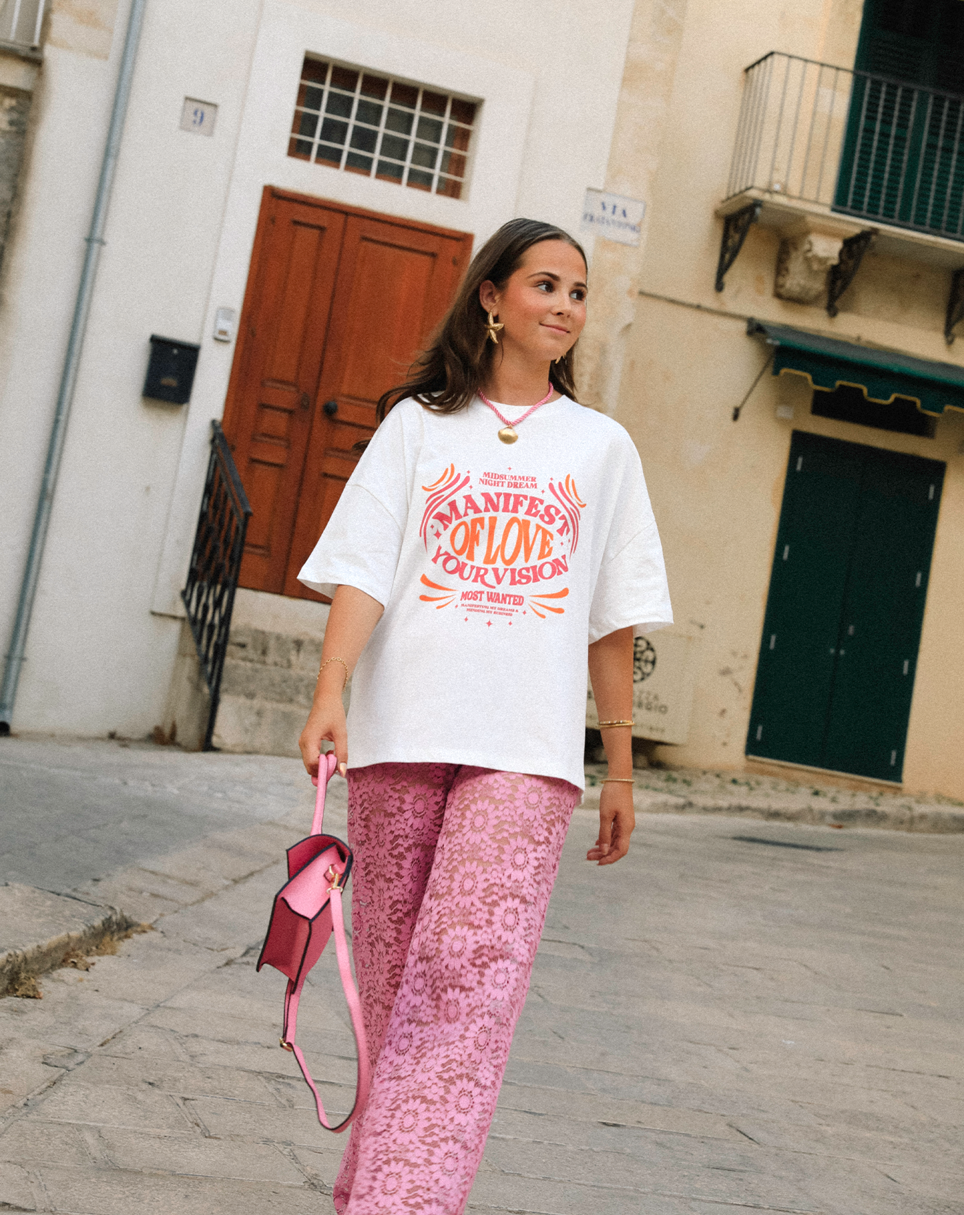 HOLLY LACE PANTS ROZE