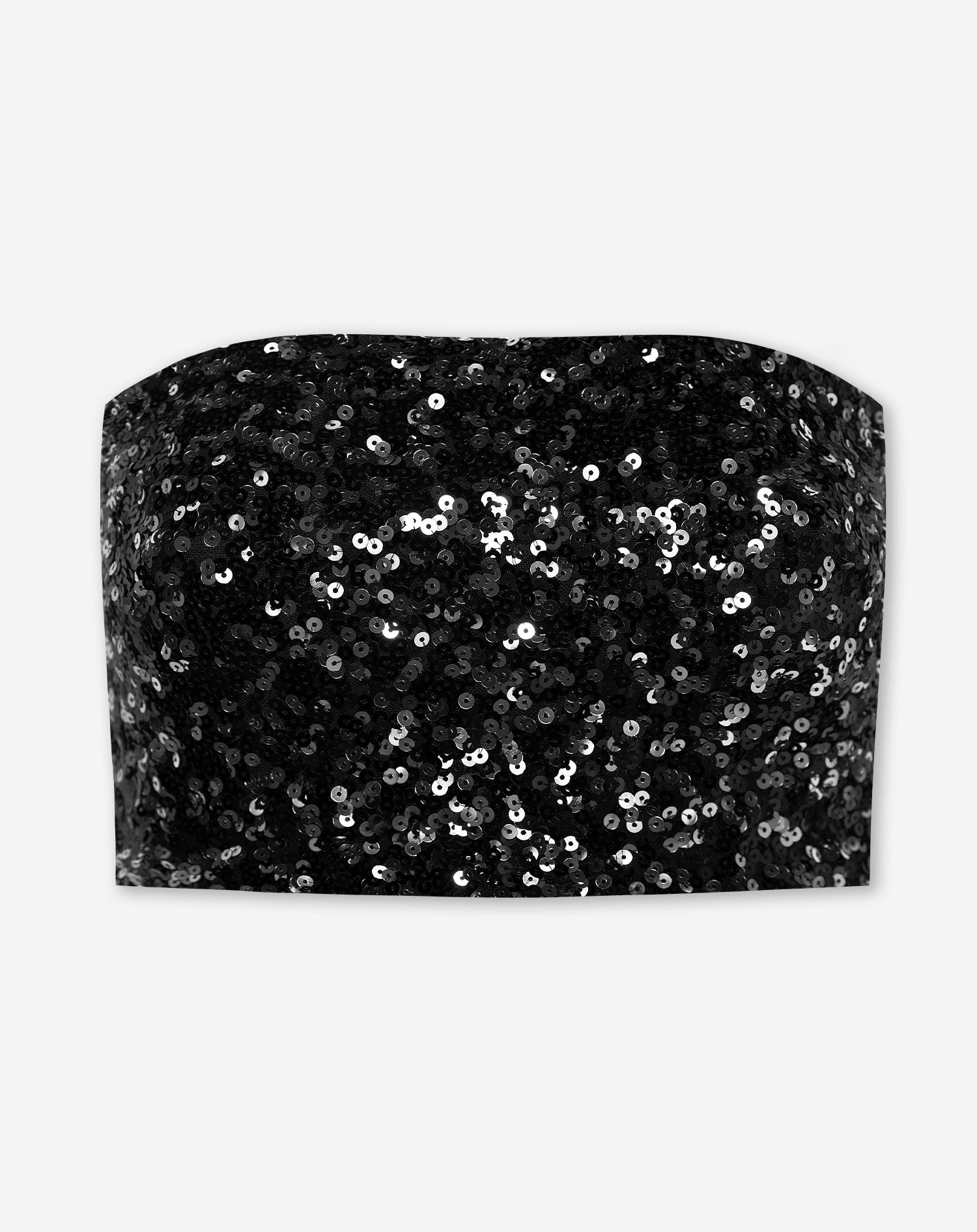 SEQUIN BANDEAU ZWART