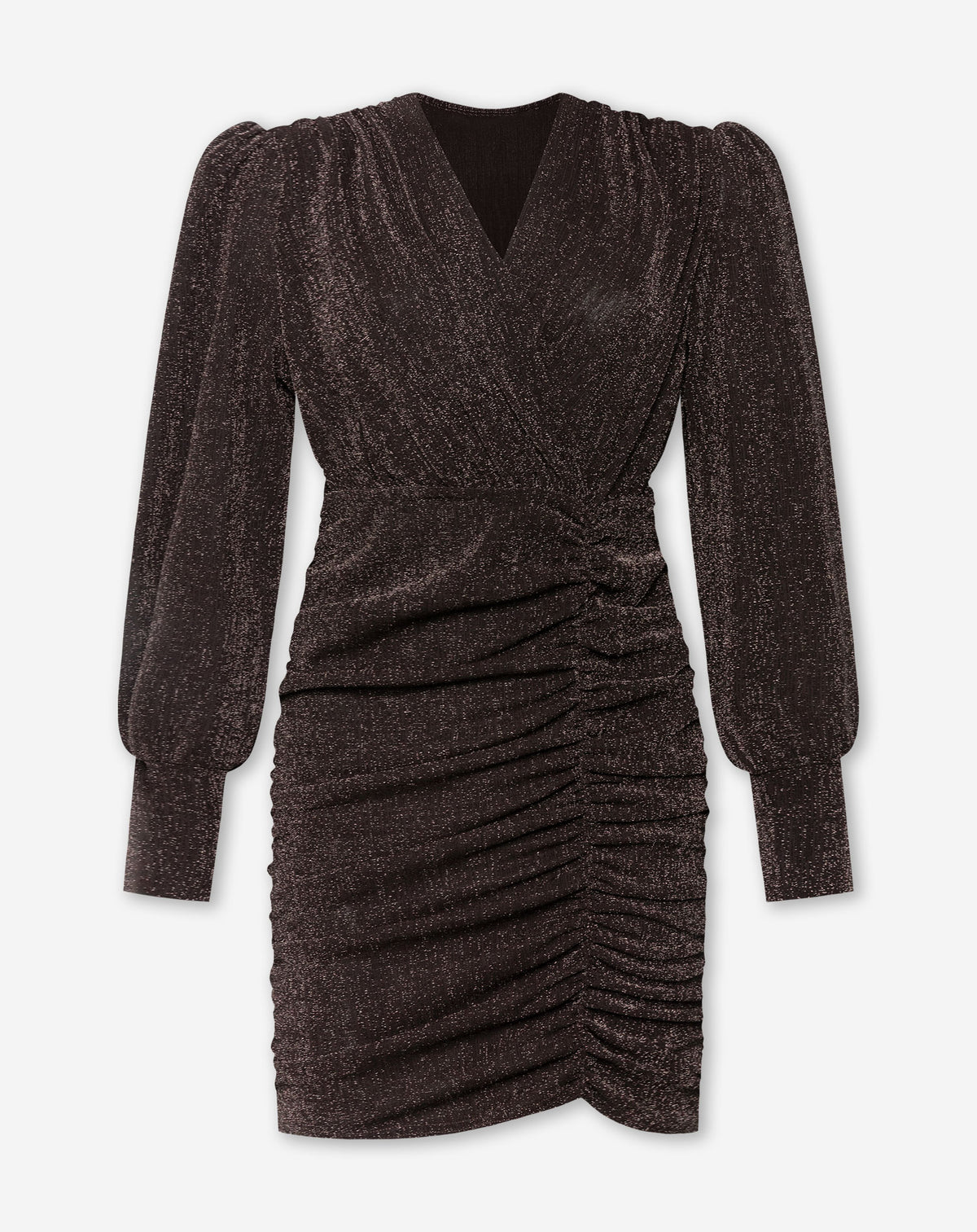 MAE GLITTER DRESS BROWN