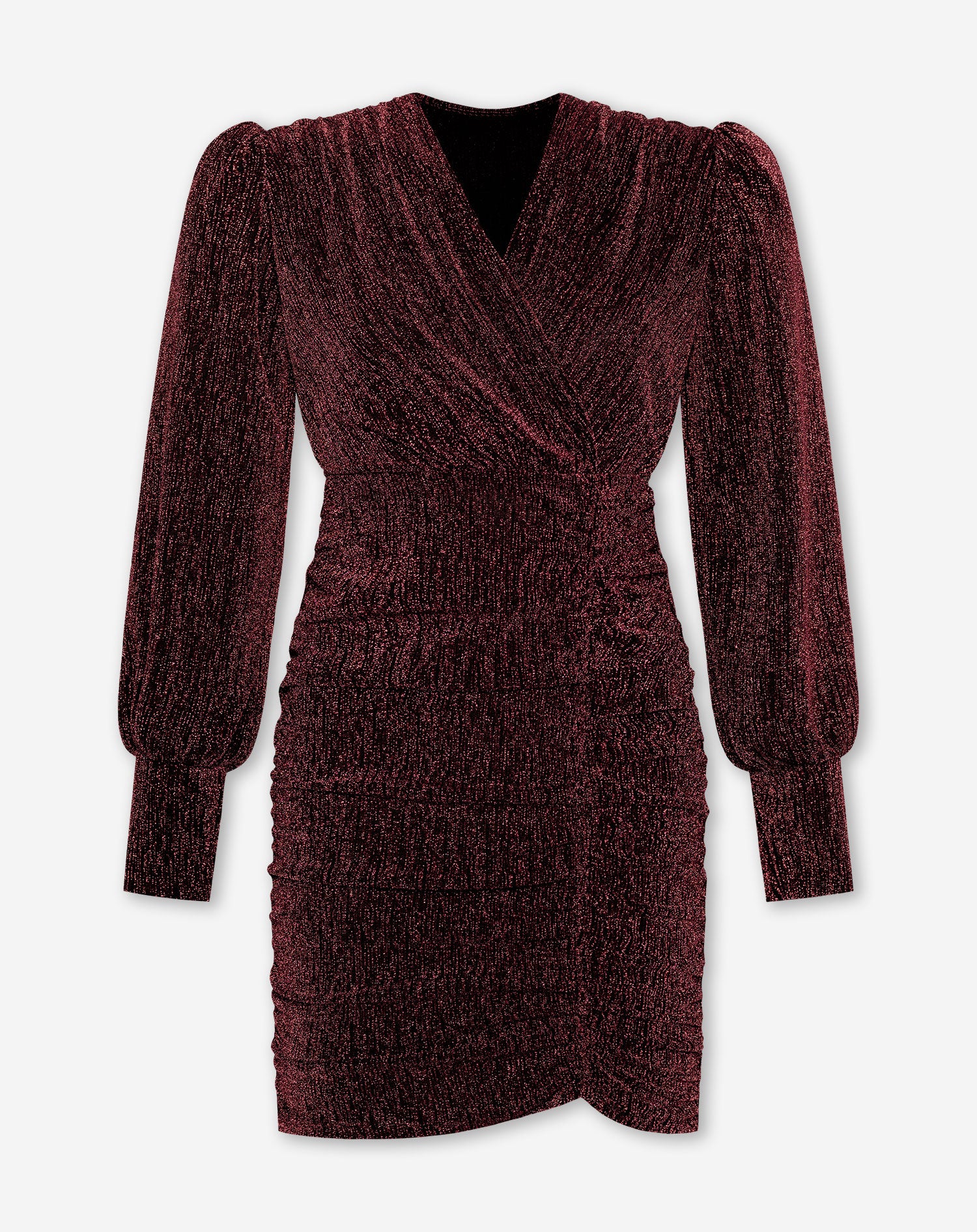 MAE GLITTER DRESS BURGUNDY