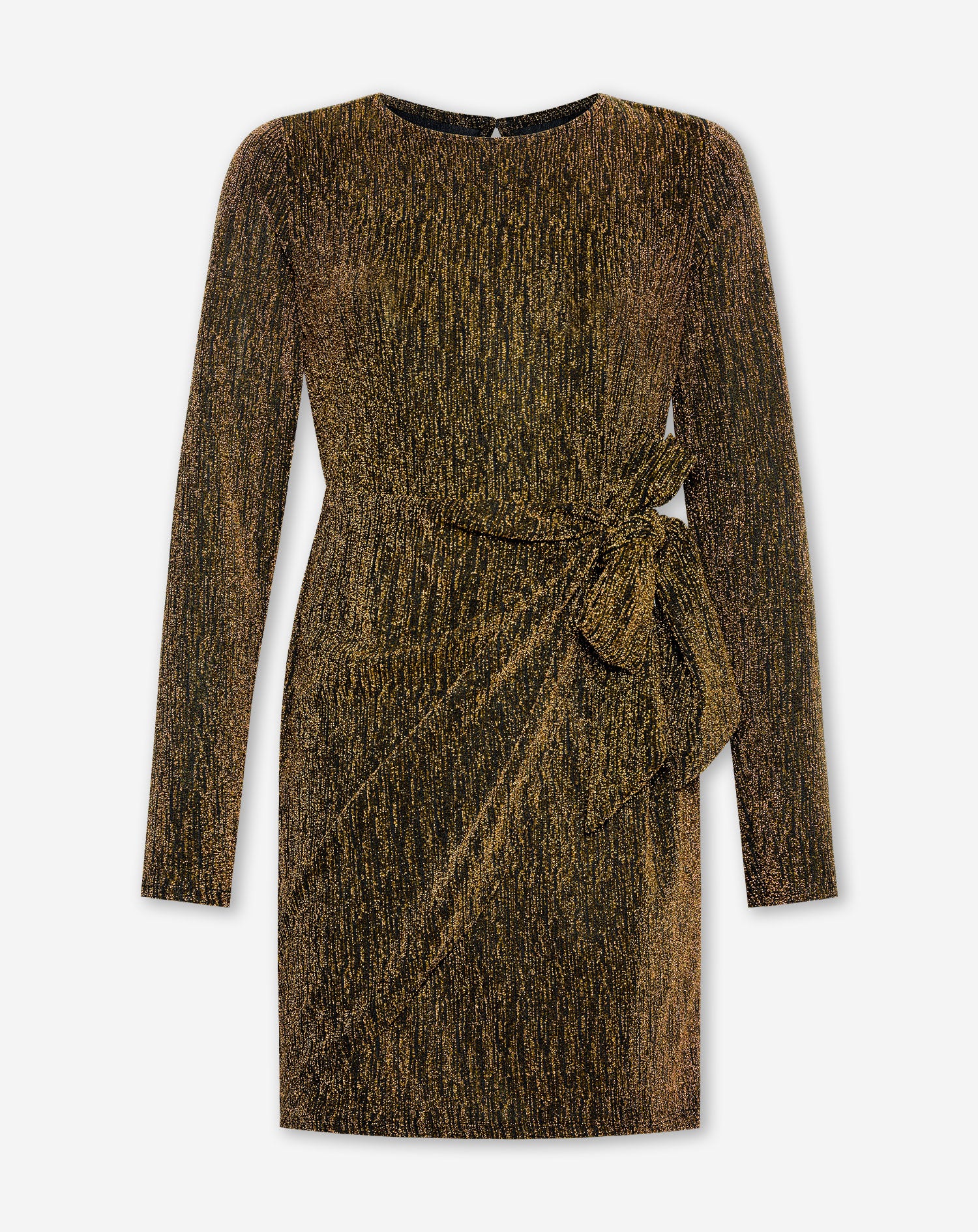 LUCY GLITTER KNOT DRESS GOLD