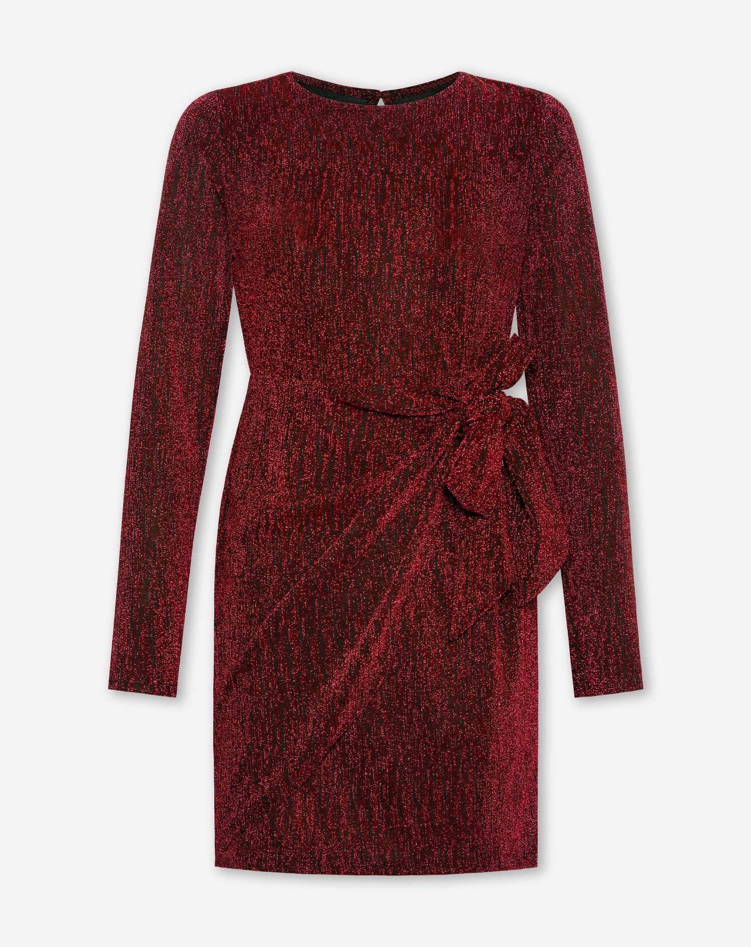 LUCY GLITTER KNOT DRESS RED