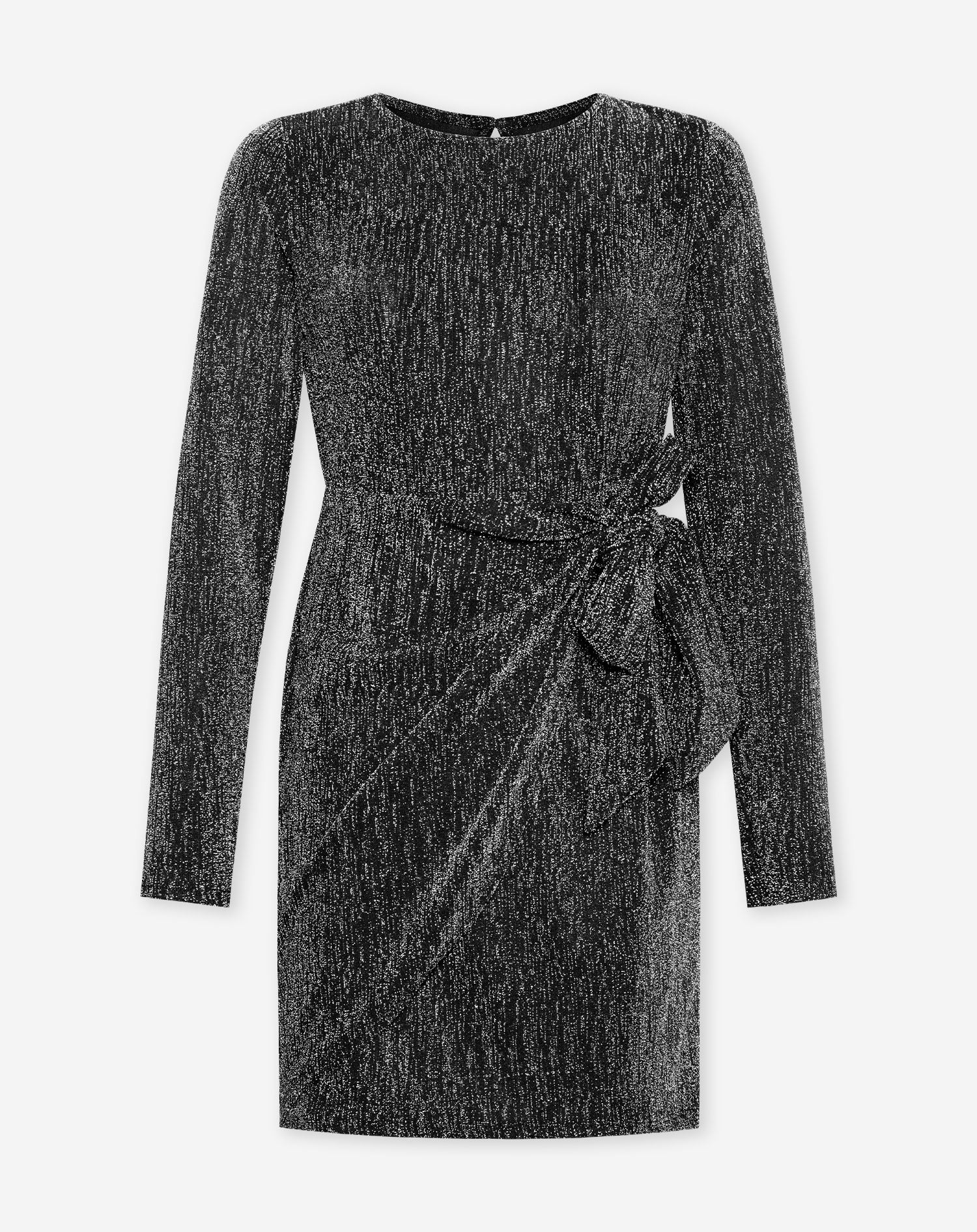 LUCY GLITTER KNOT DRESS SILVER