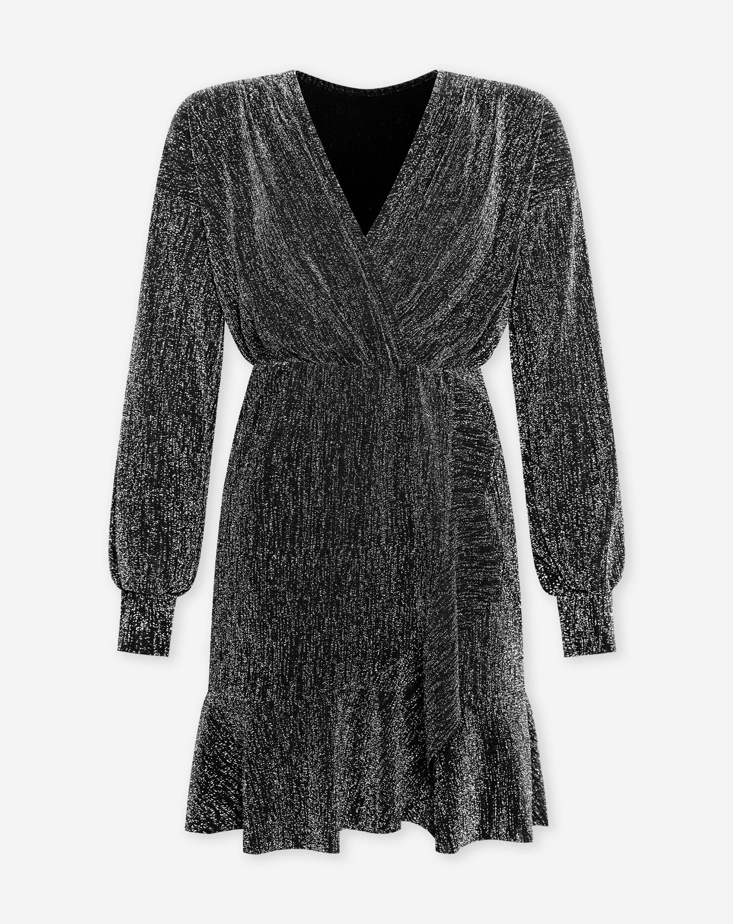 MAYA GLITTER DRESS ZILVER
