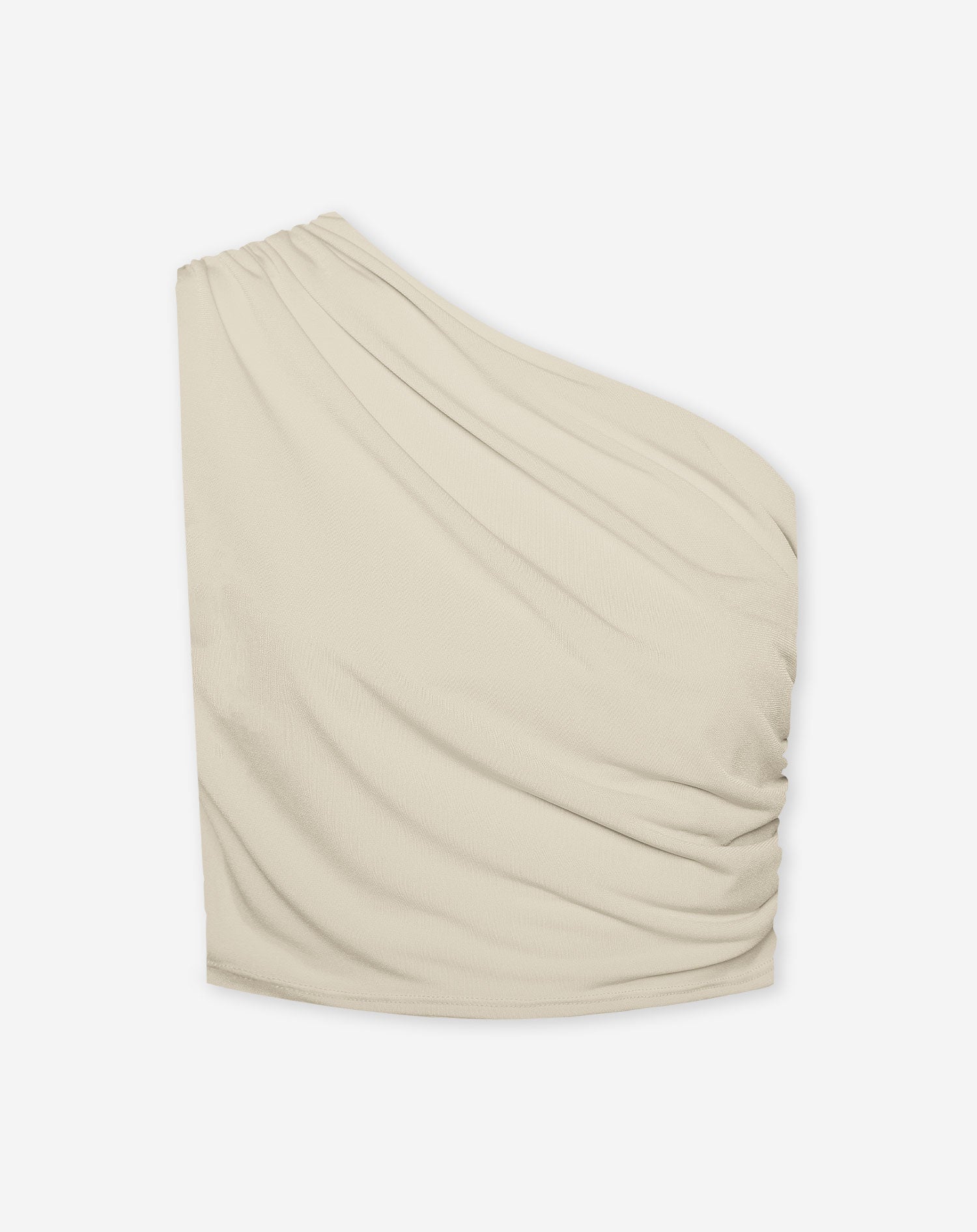 SLEEVELESS RUCHED TOP BEIGE