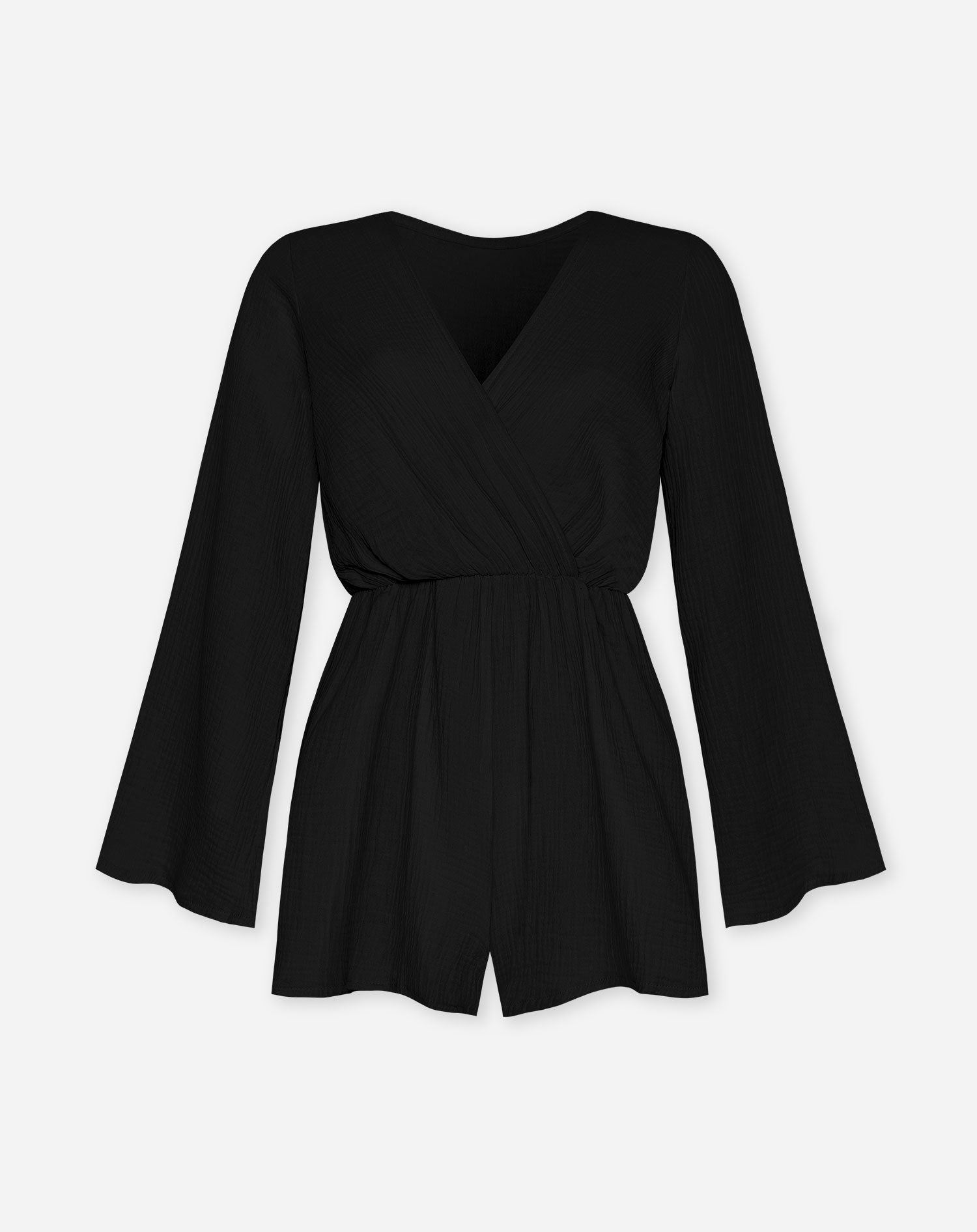 MOUSSELINE PLAYSUIT ZWART