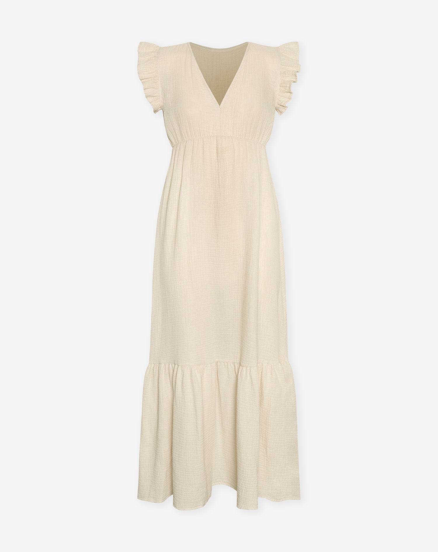 MALANI MOUSSELINE MAXI DRESS BEIGE