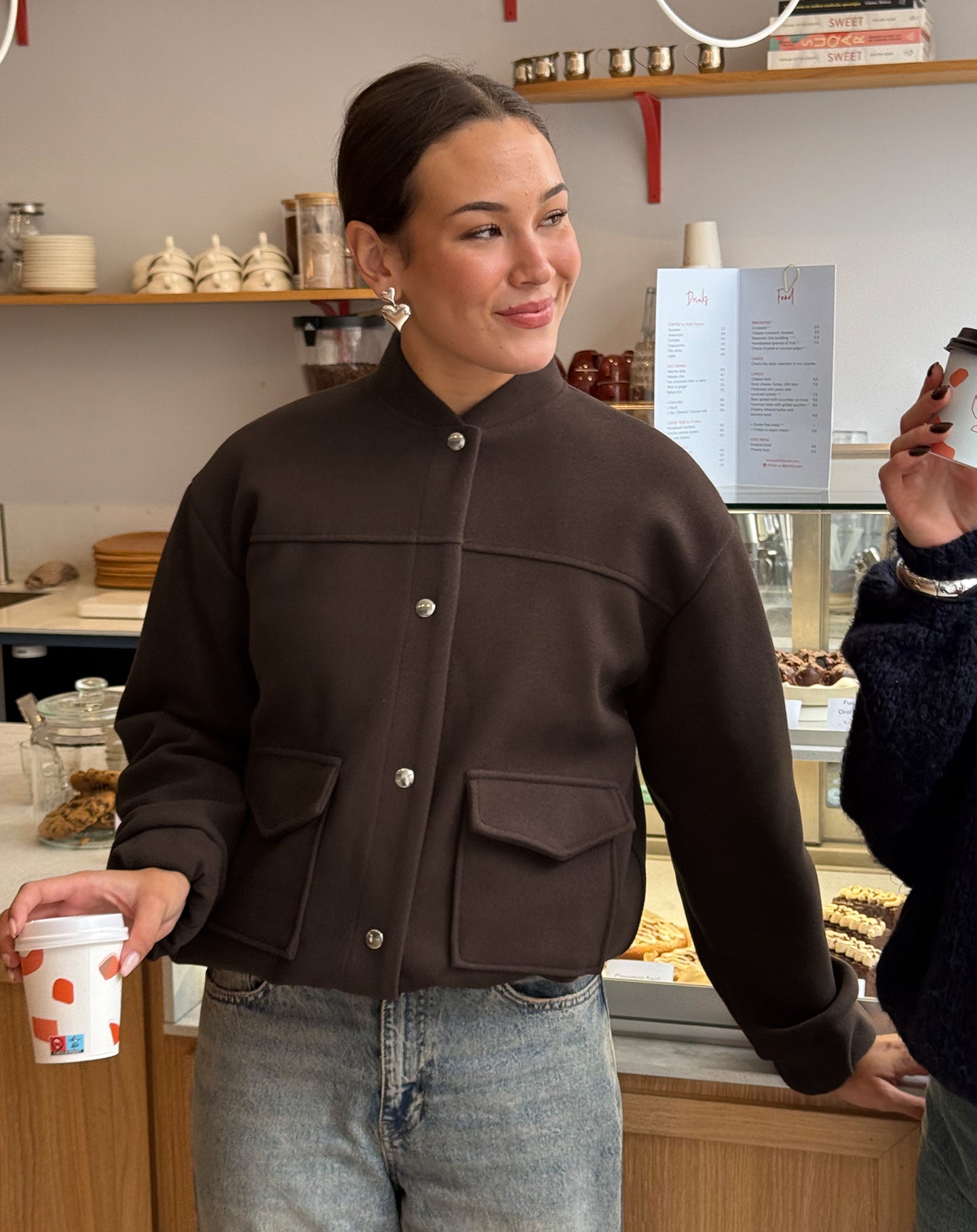 GRACIE BOMBER JACKET BROWN