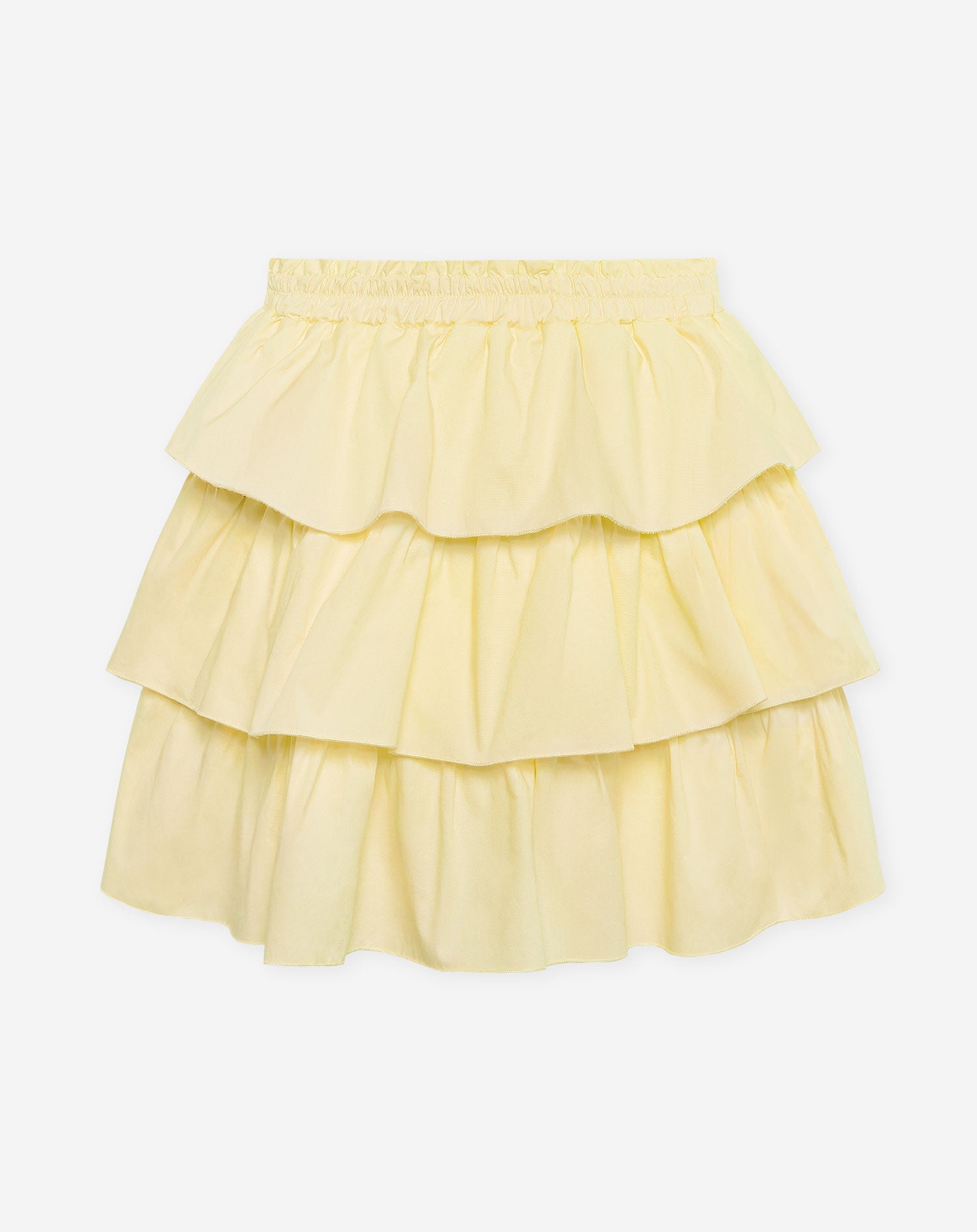 BREA POPLIN RUFFLE SKIRT BUTTER YELLOW