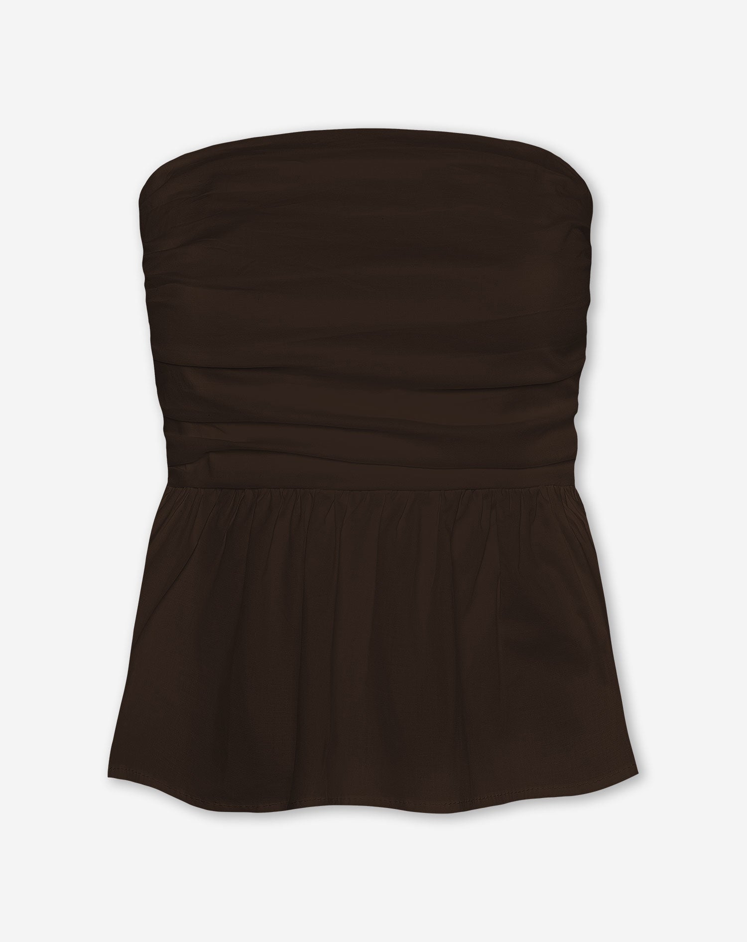 LEIA PEPLUM TOP BRUIN