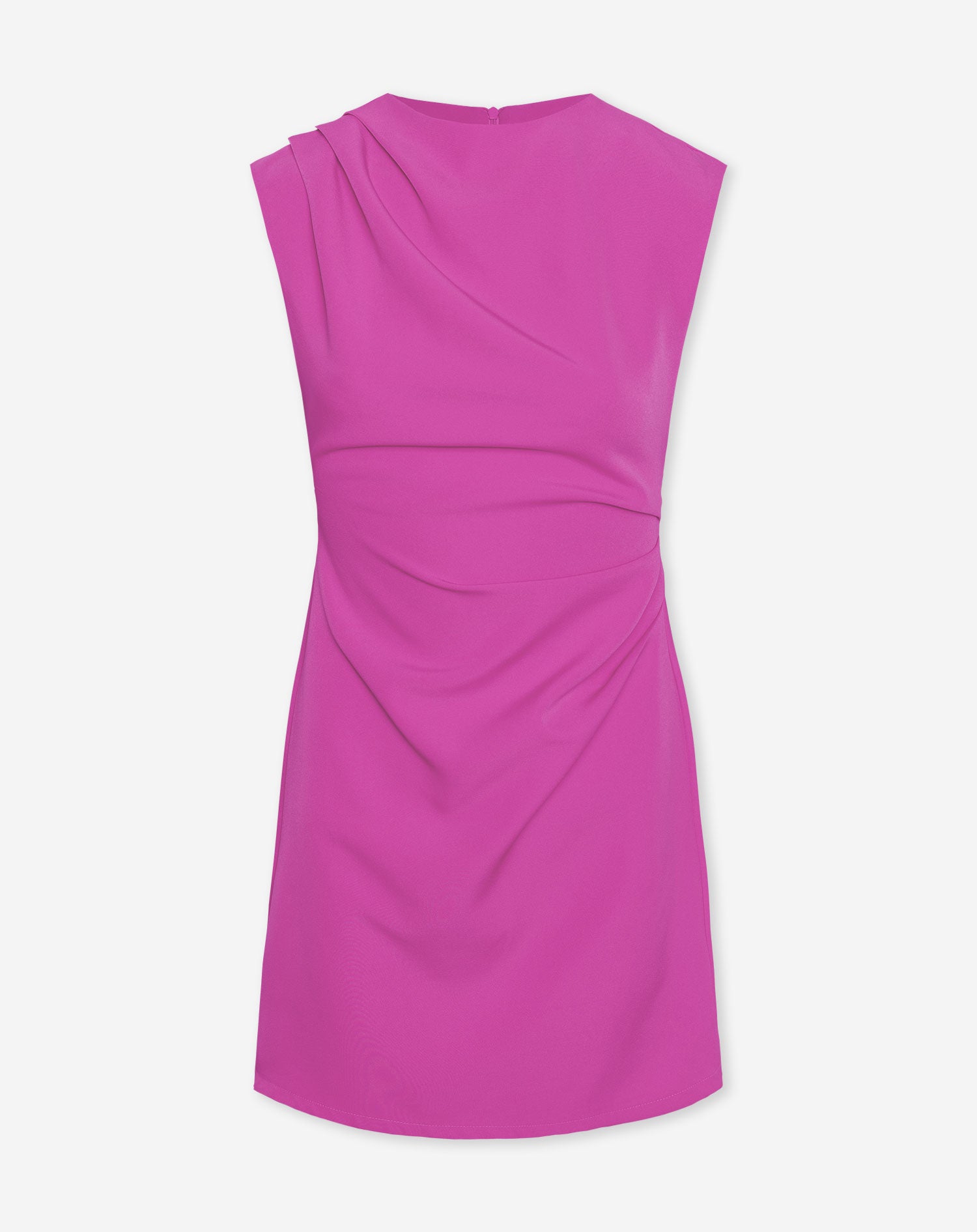 SOFIA RUCHED DRESS MAGENTA