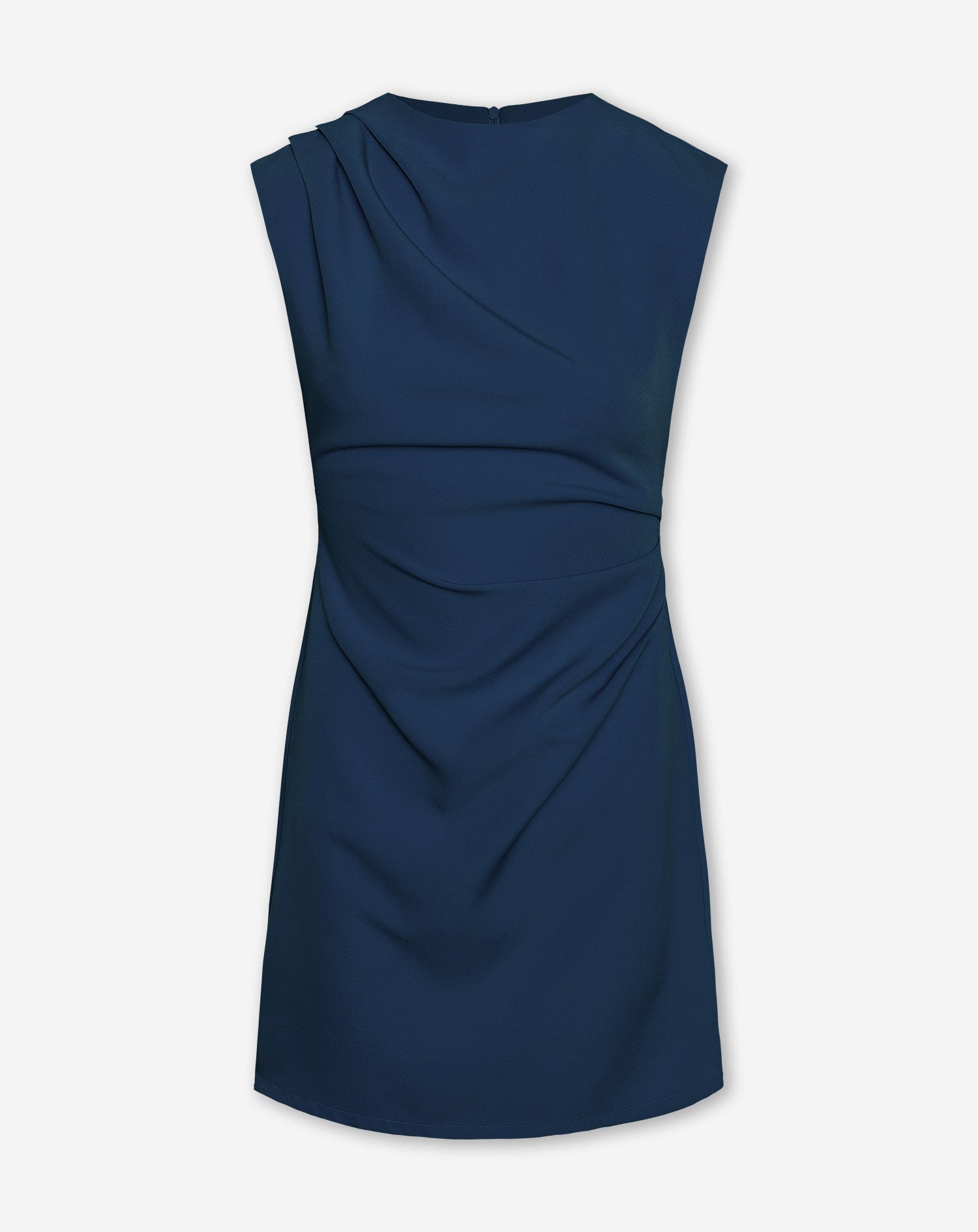 SOFIA RUCHED DRESS MARINEBLAUW