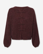 MANDARIN CARDIGAN BURGUNDY