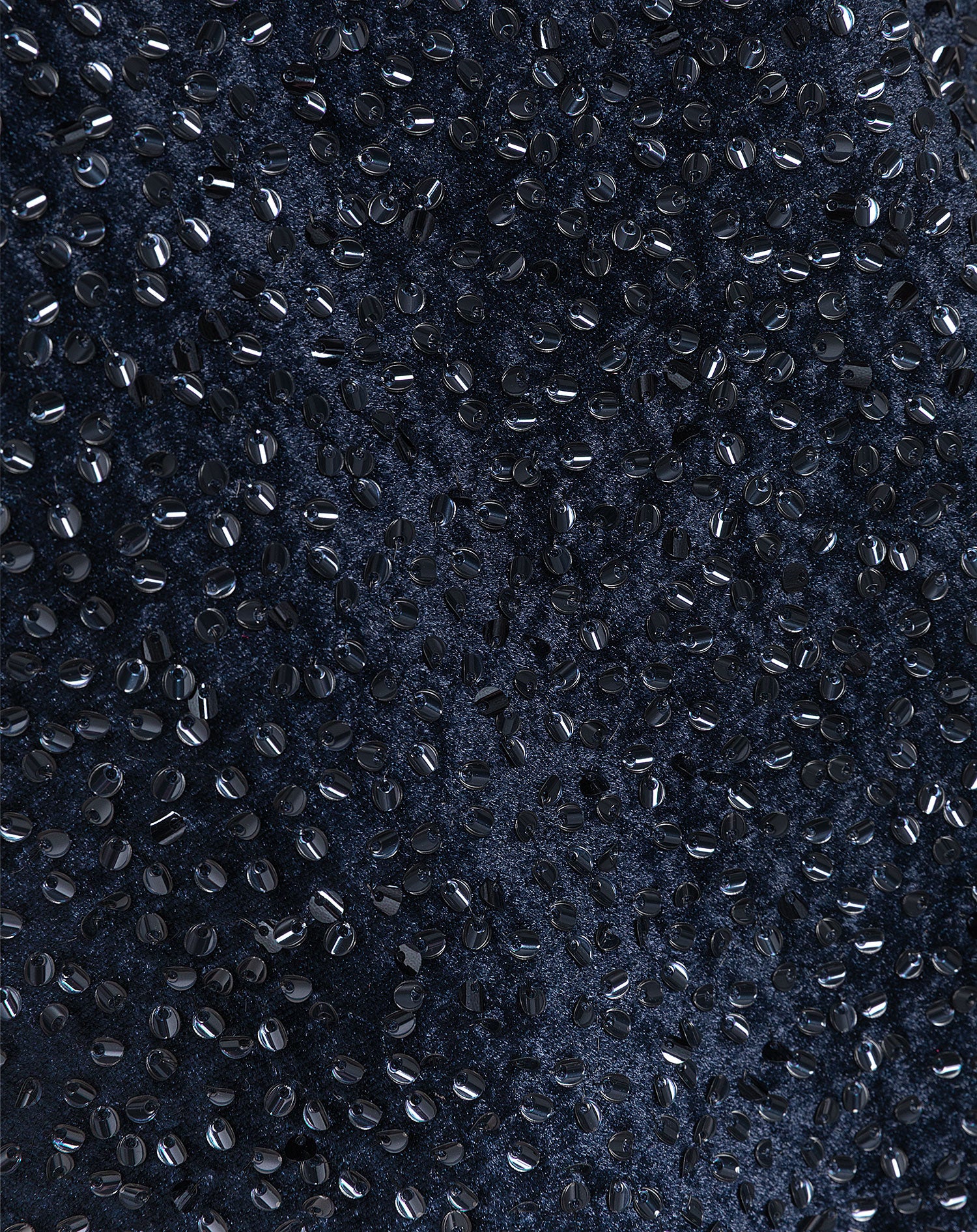 PHOEBE VELVET SEQUINS BUBBLE HEM SKIRT MARINEBLAUW