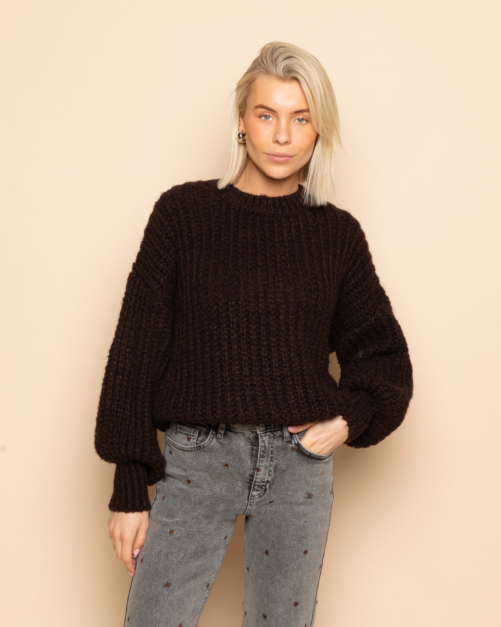 ESMEE CHUNKY KNIT BRUIN