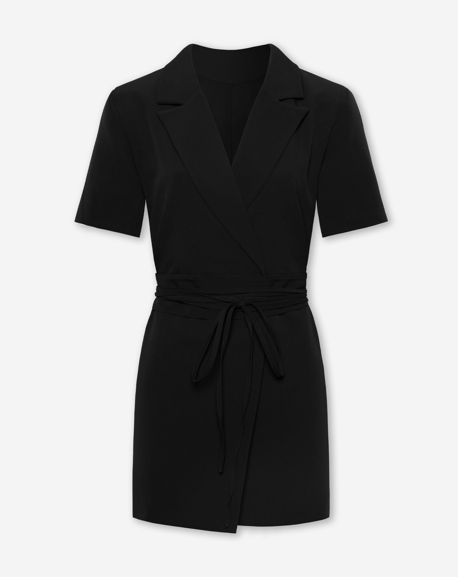 SADIE SHORT SLEEVE BLAZER DRESS ZWART