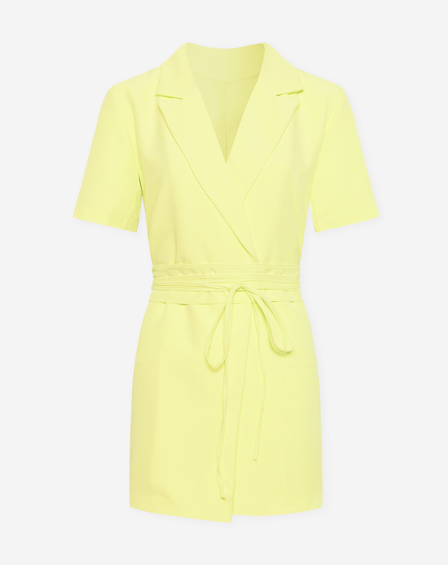 SADIE SHORT SLEEVE BLAZER DRESS YELLOW