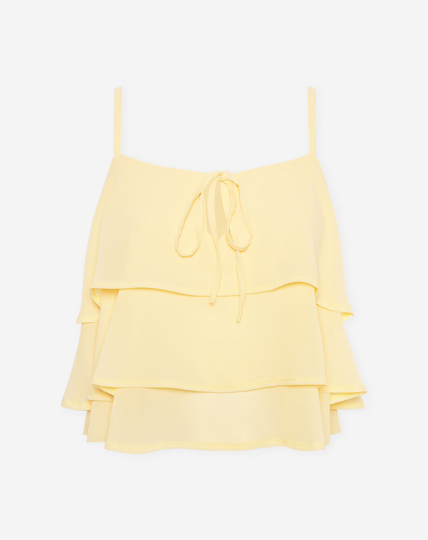 MILIA RUFFLE CAMI TOP YELLOW