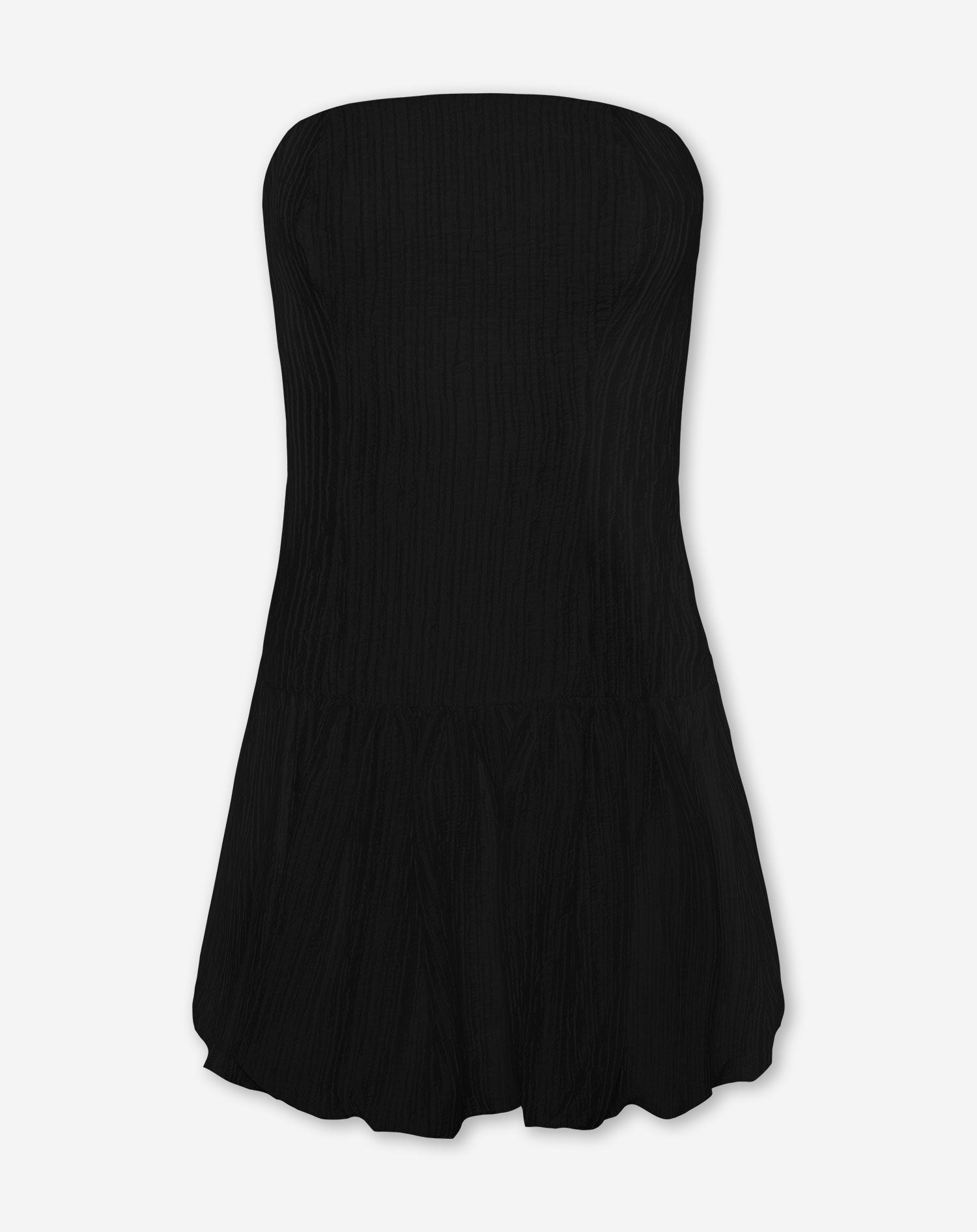STRUCTURE BALLOON DRESS ZWART
