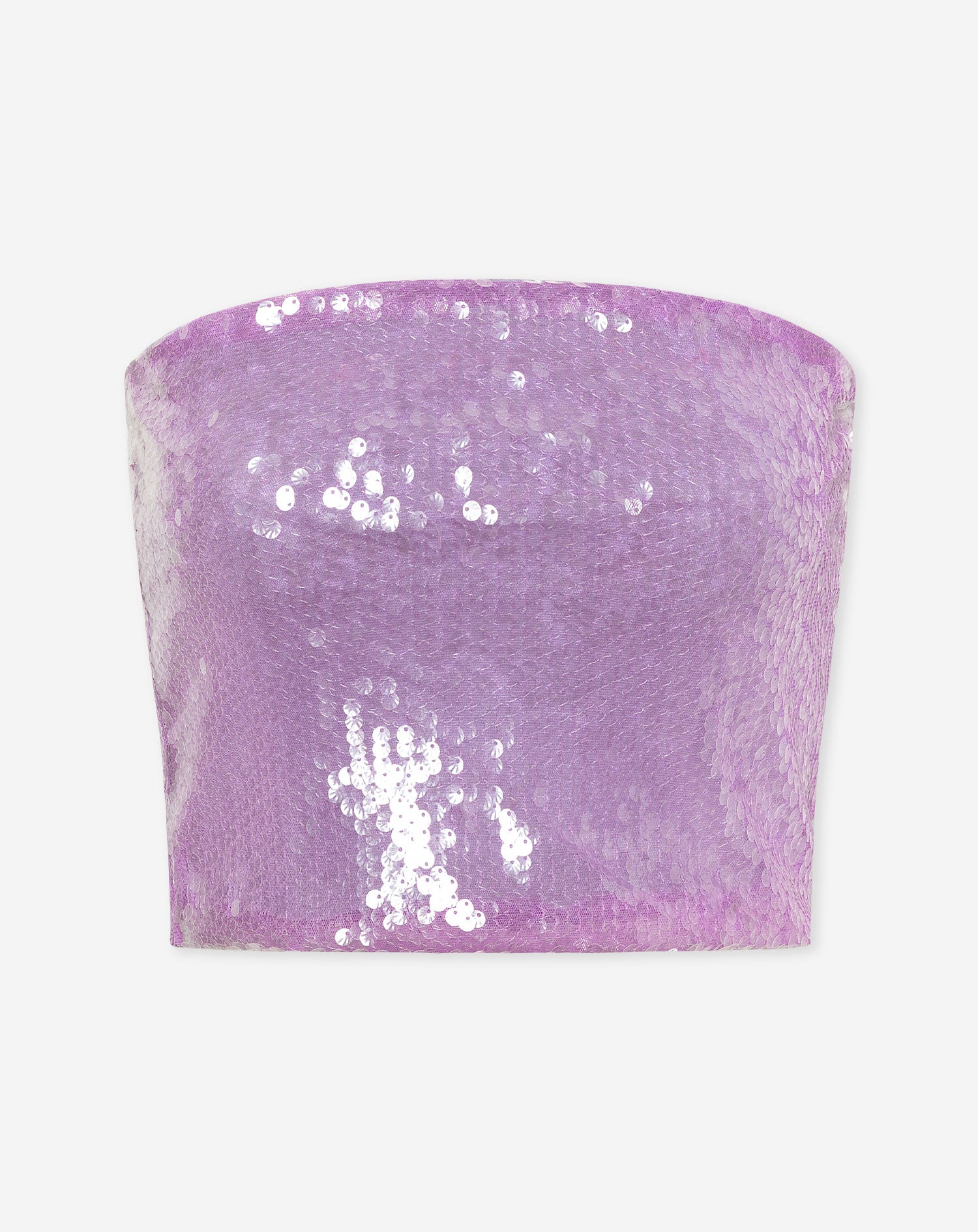 MAUD SEQUINS BANDEAU TOP LILA