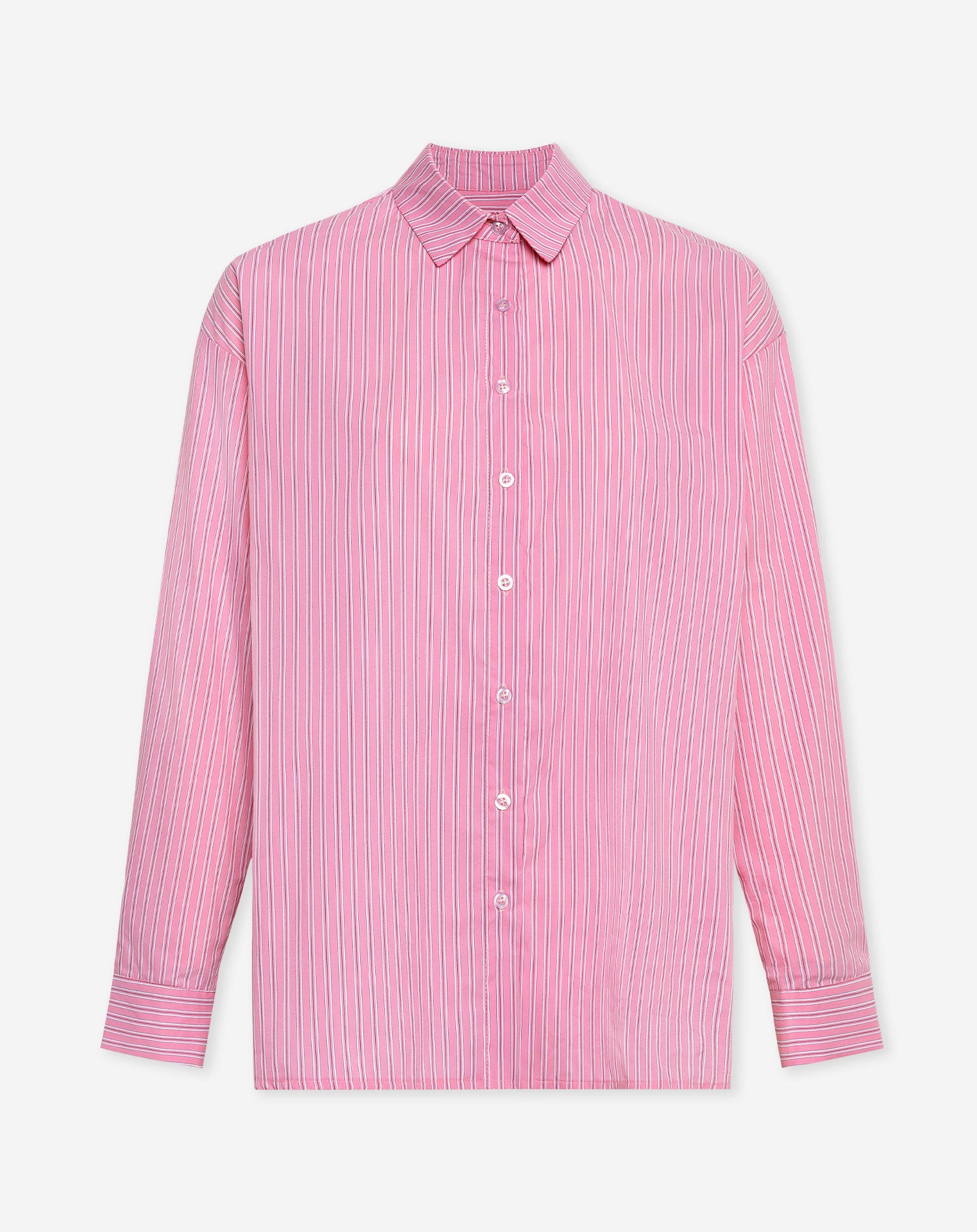 PUCK MULTI STRIPE OVERSIZED BLOUSE ROZE