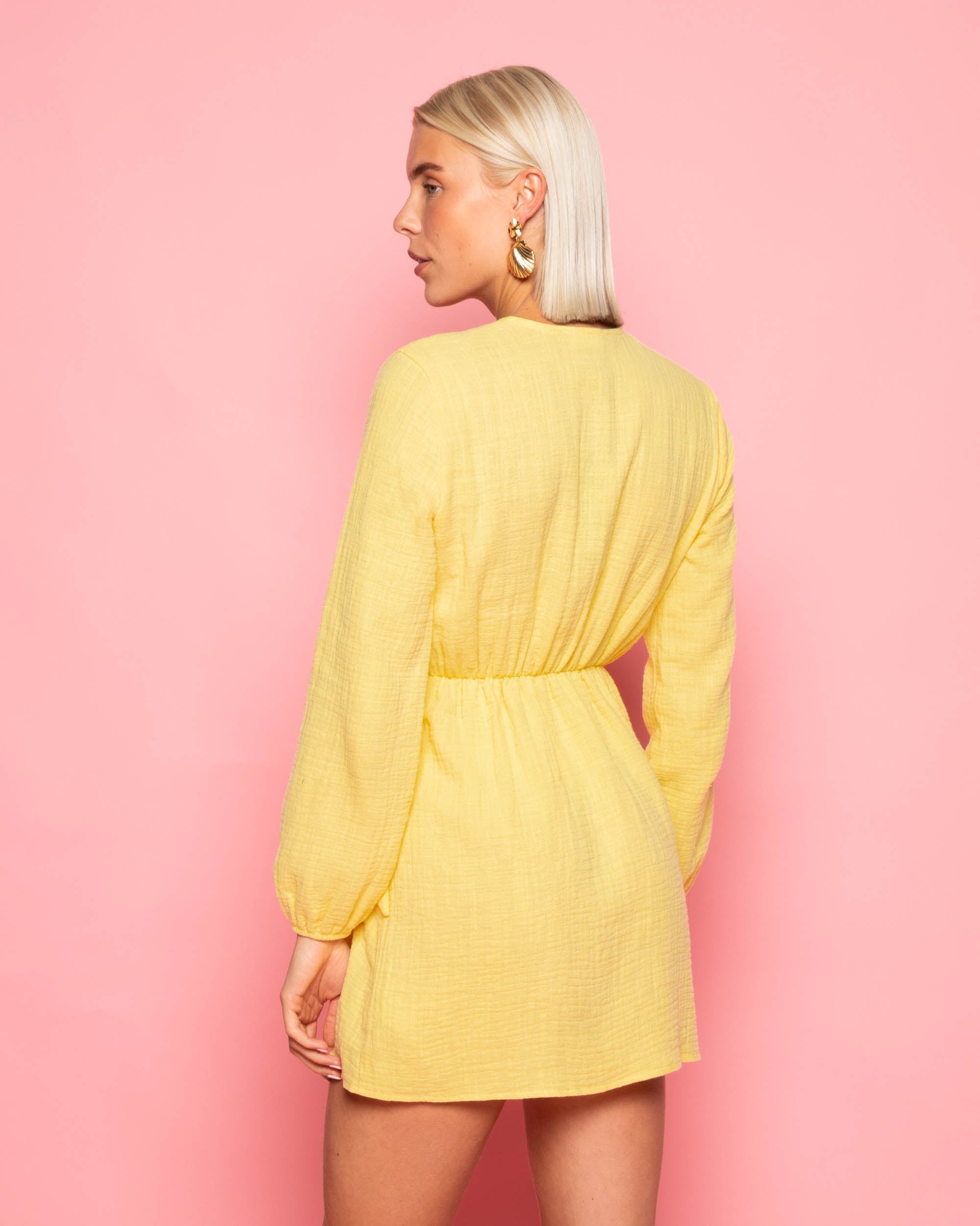 MOUSSELINE FAKE WRAP DRESS BOTERGEEL