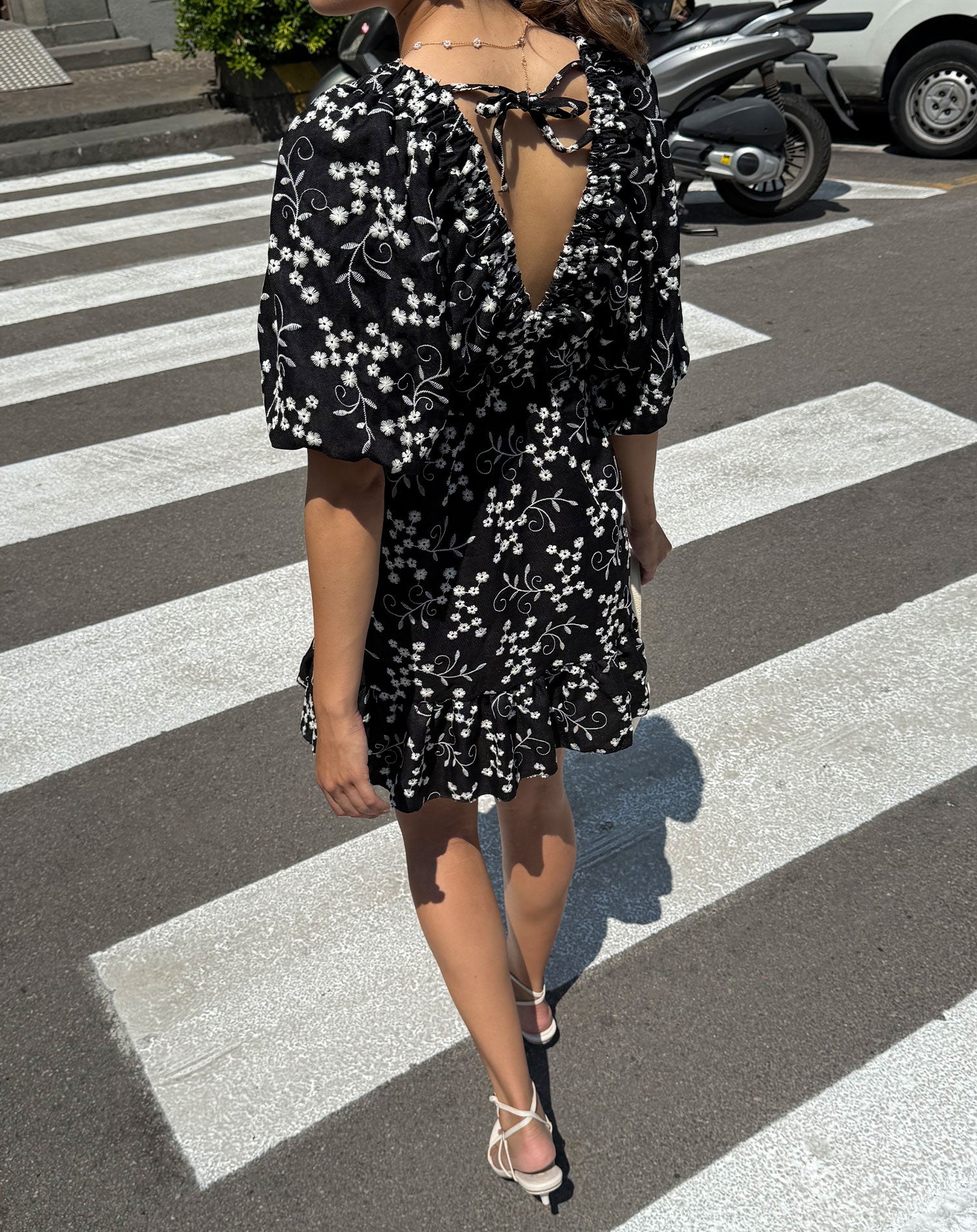 ROSALIE BRODERIE DRESS BLACK