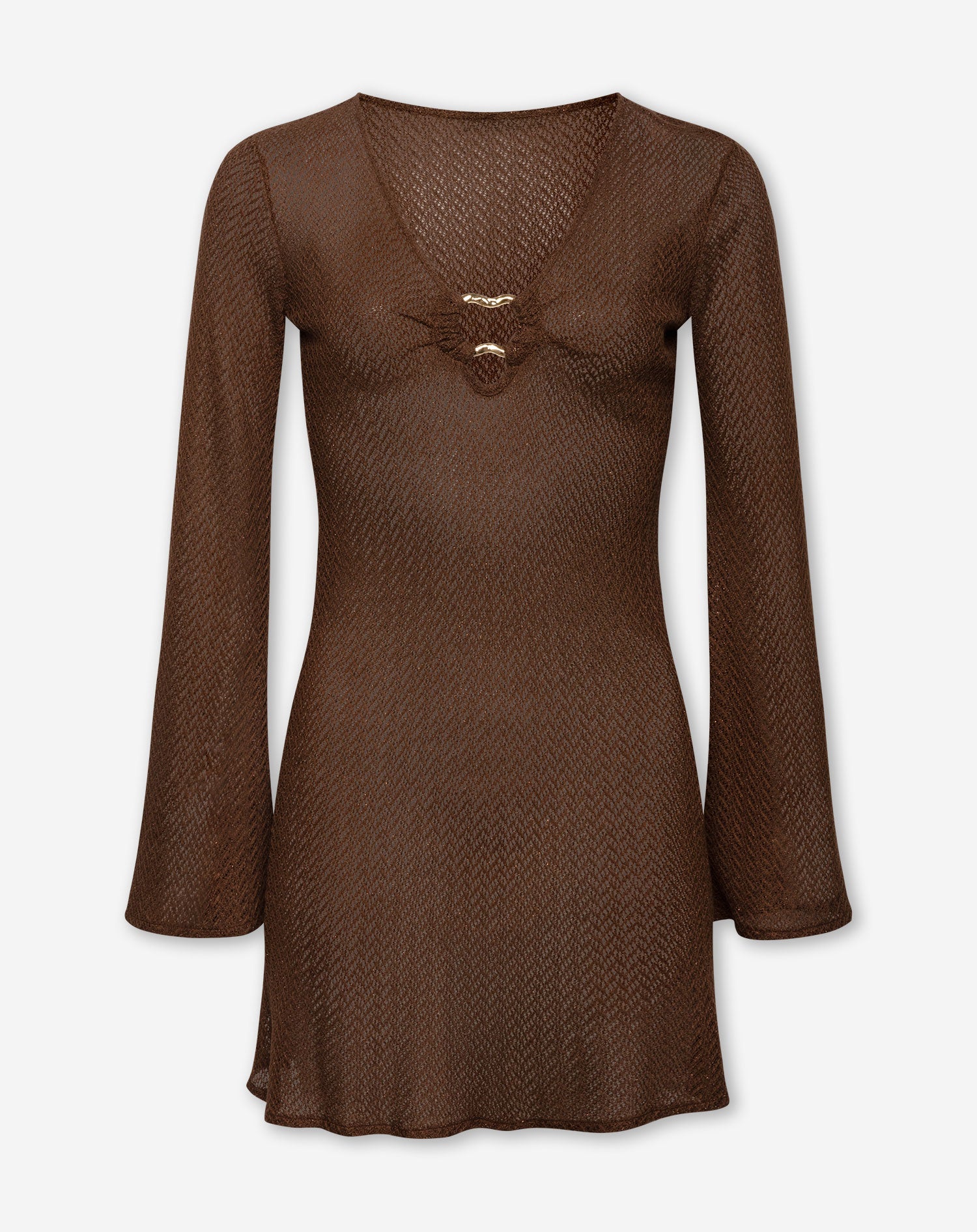 BUCKLE CROCHET DRESS BRUIN
