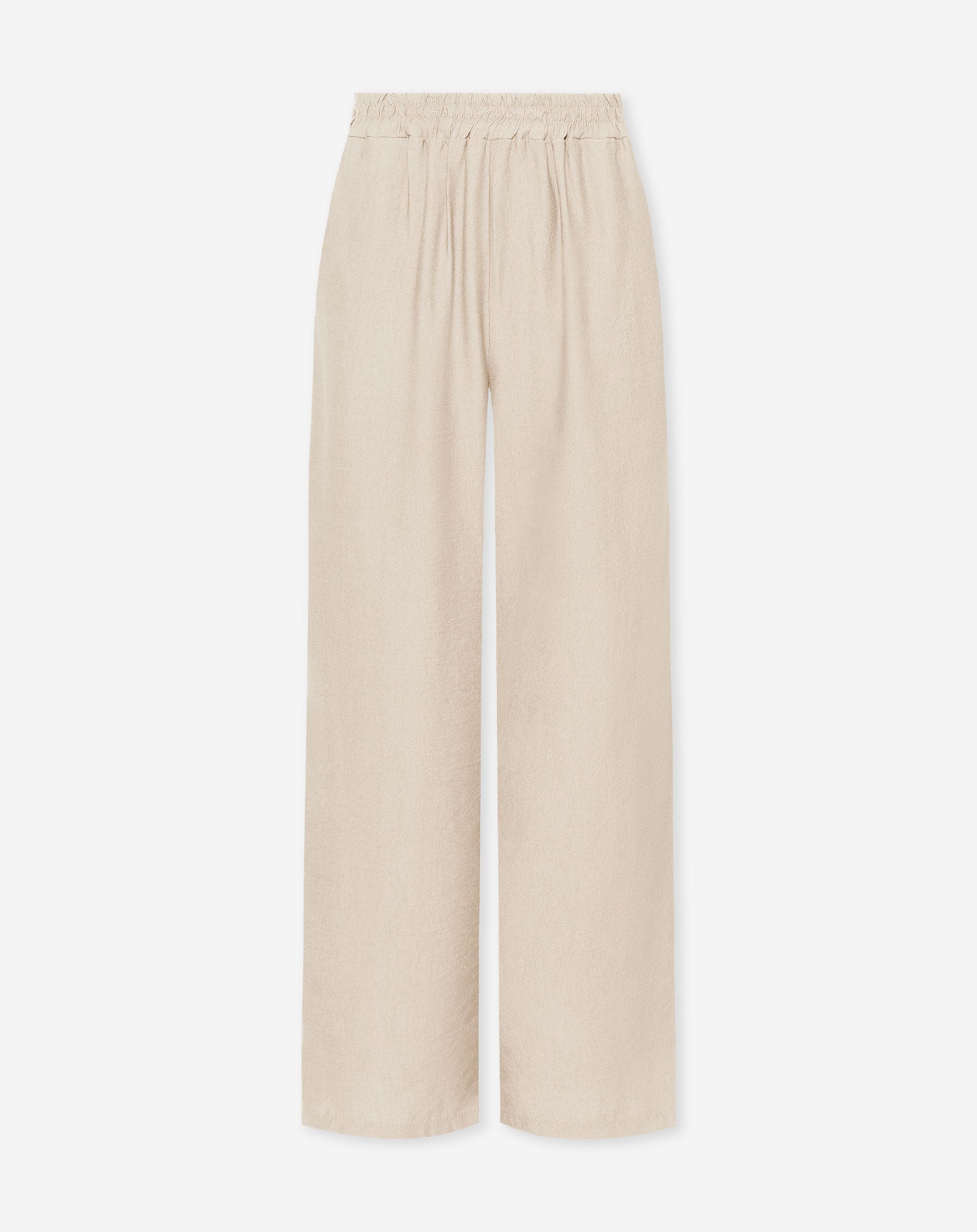 ZAYA VISCOSE STRAIGHT LEG PANTS BEIGE