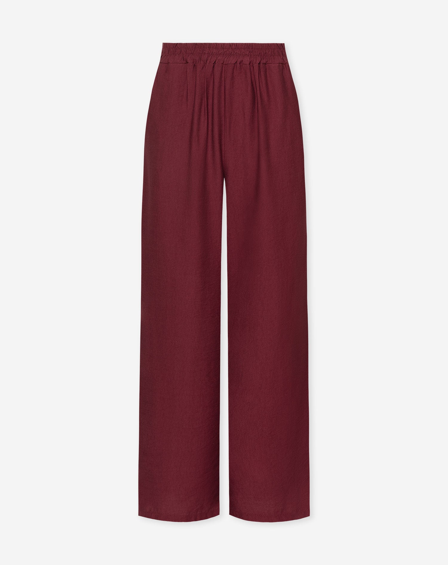 ZAYA VISCOSE STRAIGHT LEG PANTS PETITE BURGUNDY