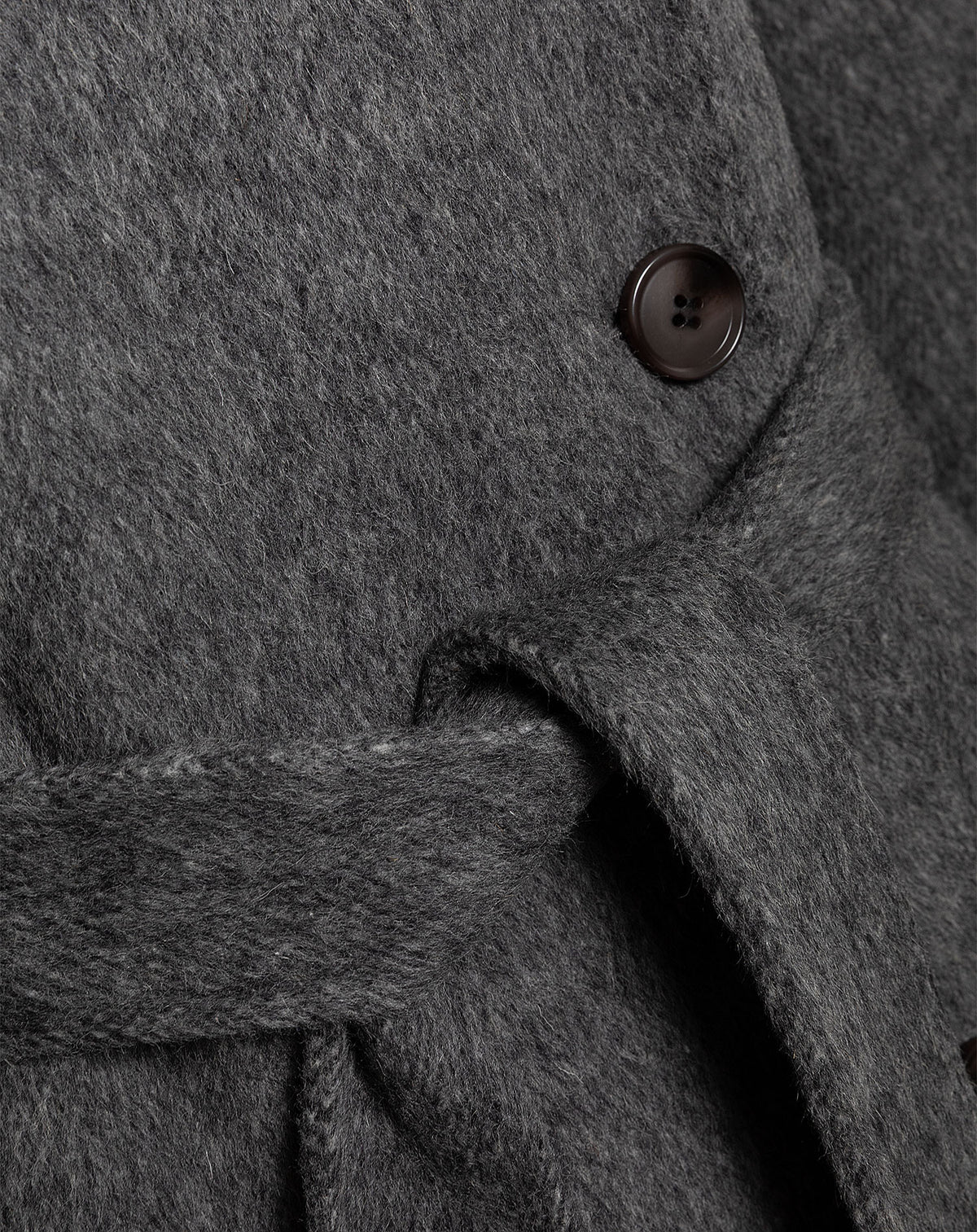 RODIN FUNNEL NECK WOOLEN COAT GREY