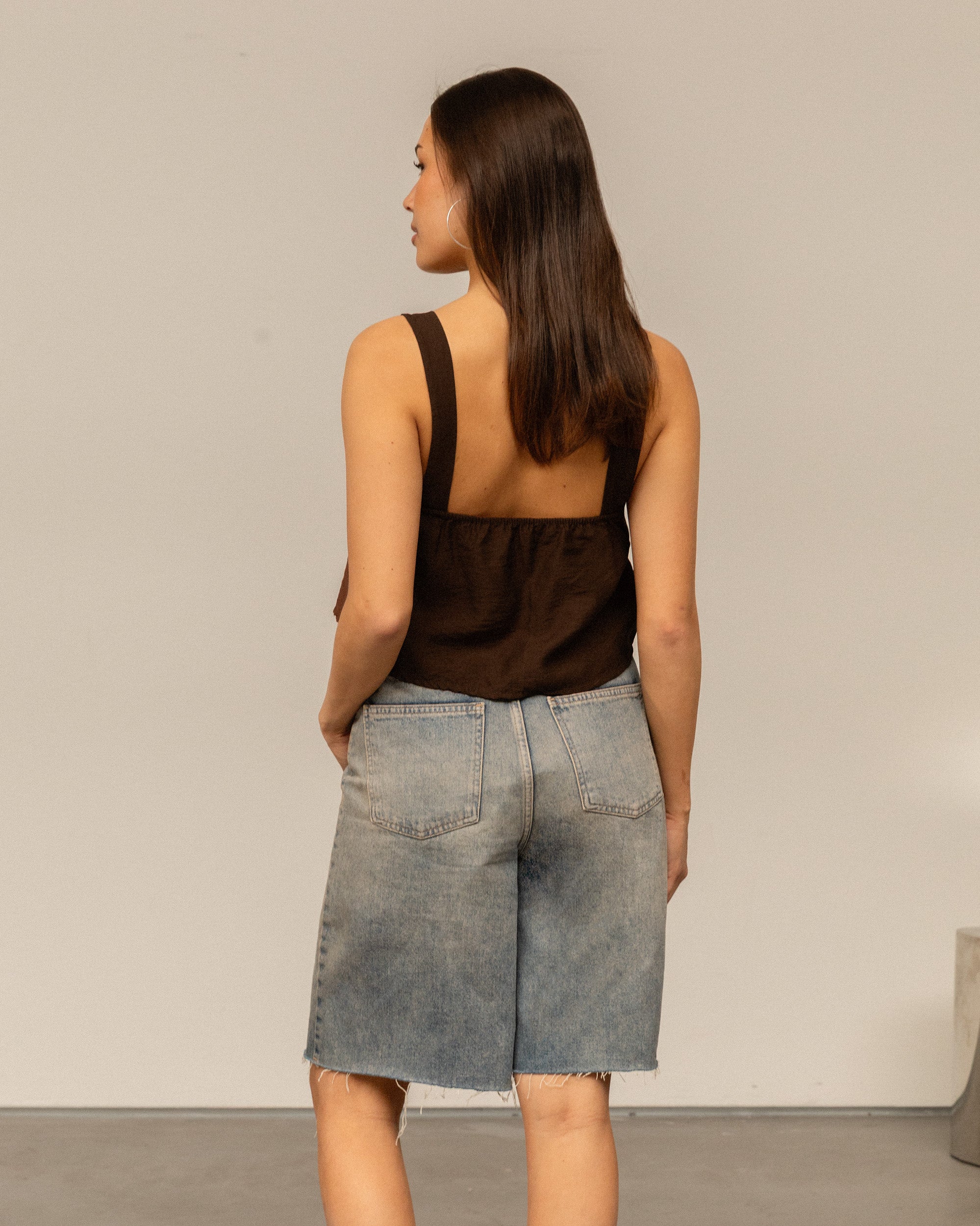 ZAYA VISCOSE TOP DONKERBRUIN
