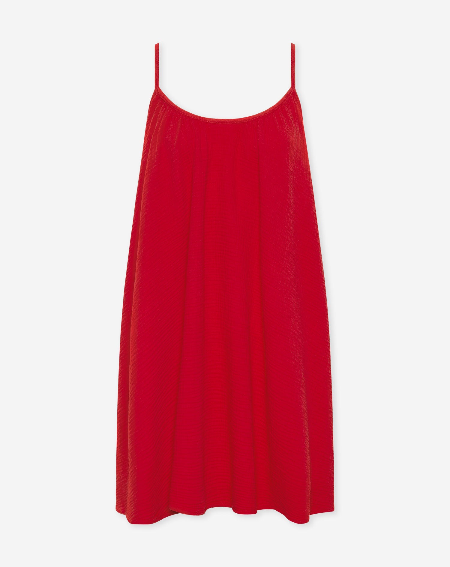 MIRA MOUSSELINE SHORT DRESS ROOD