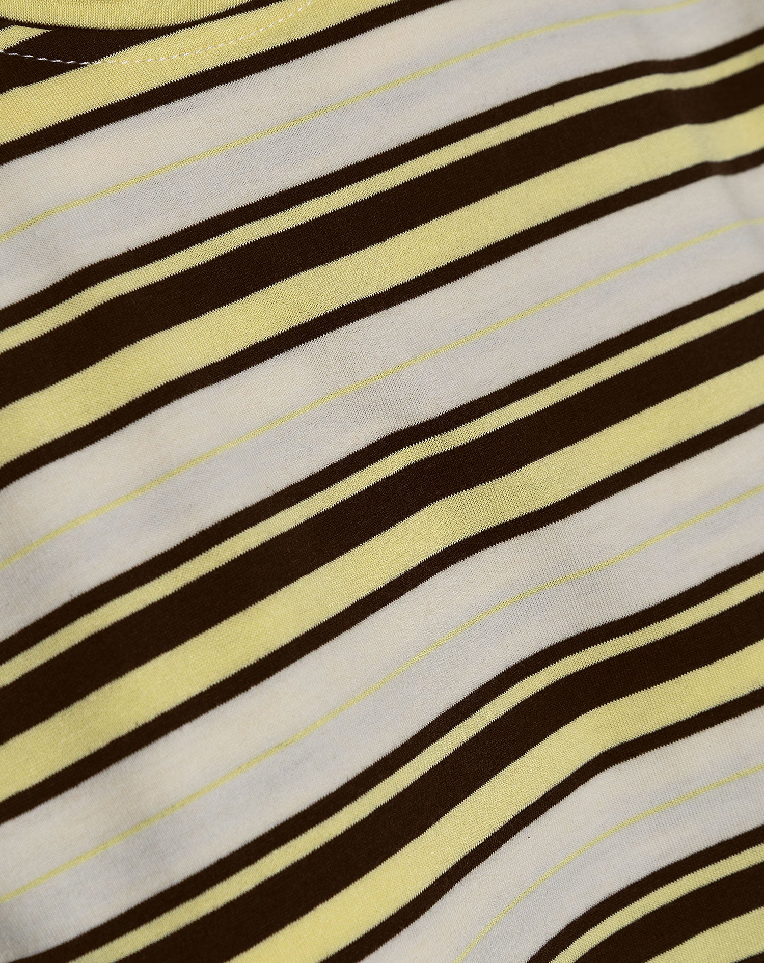 STRIPE PADDED SHOULDER BUBBLE HEM TEE BOTERGEEL