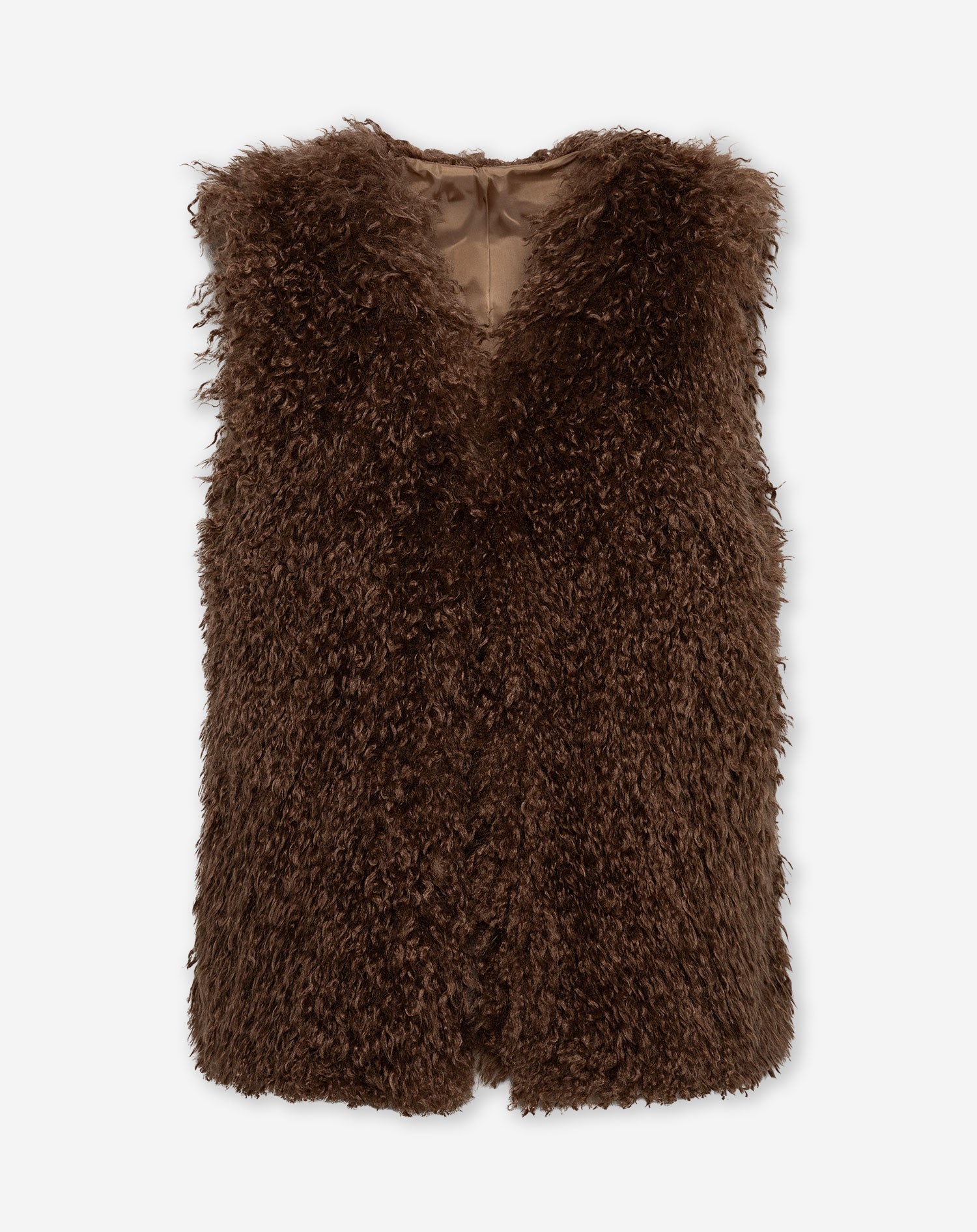 AUBREY HAIRY GILET BRUIN