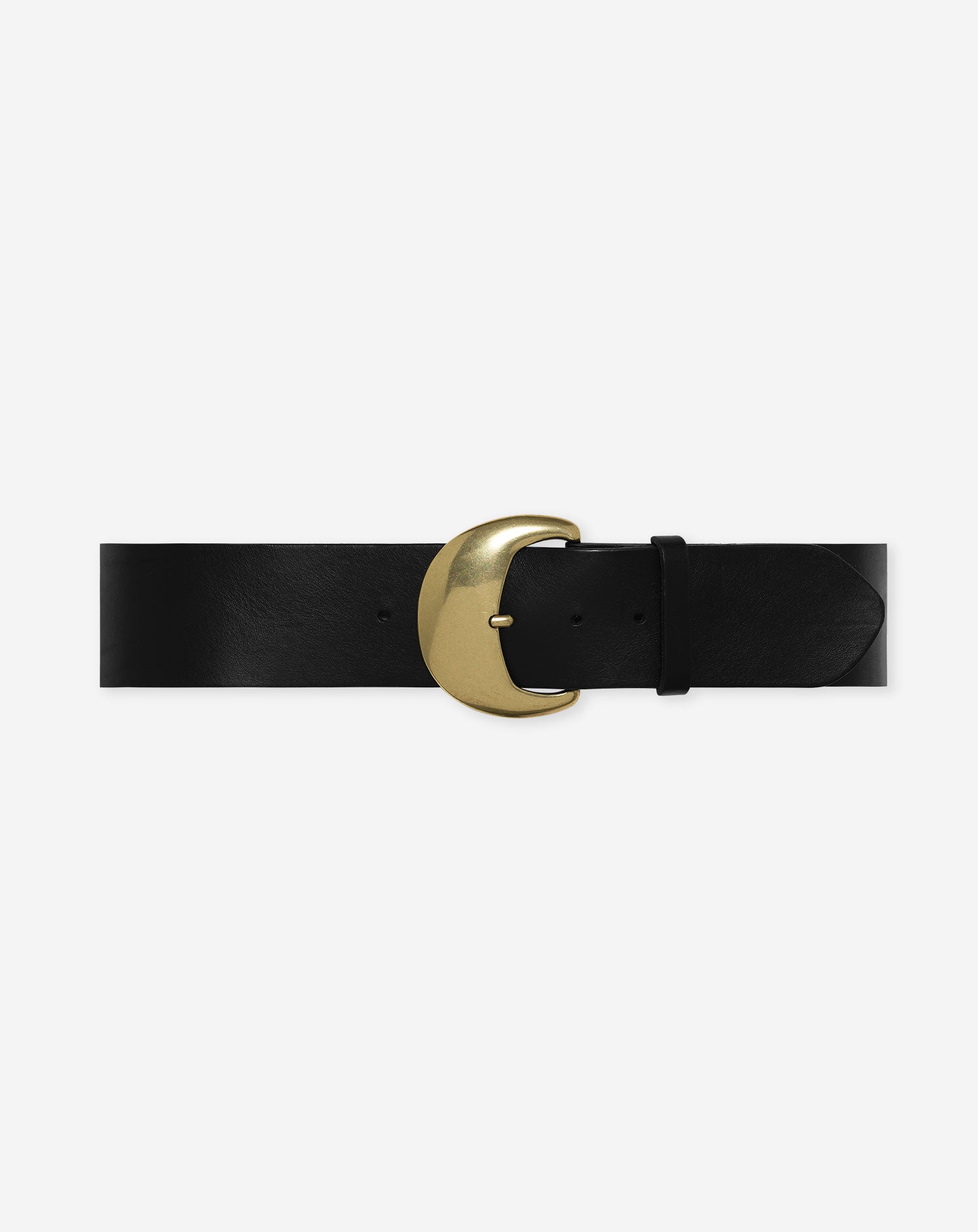 AIMEE BOLD LEATHER BELT ZWART