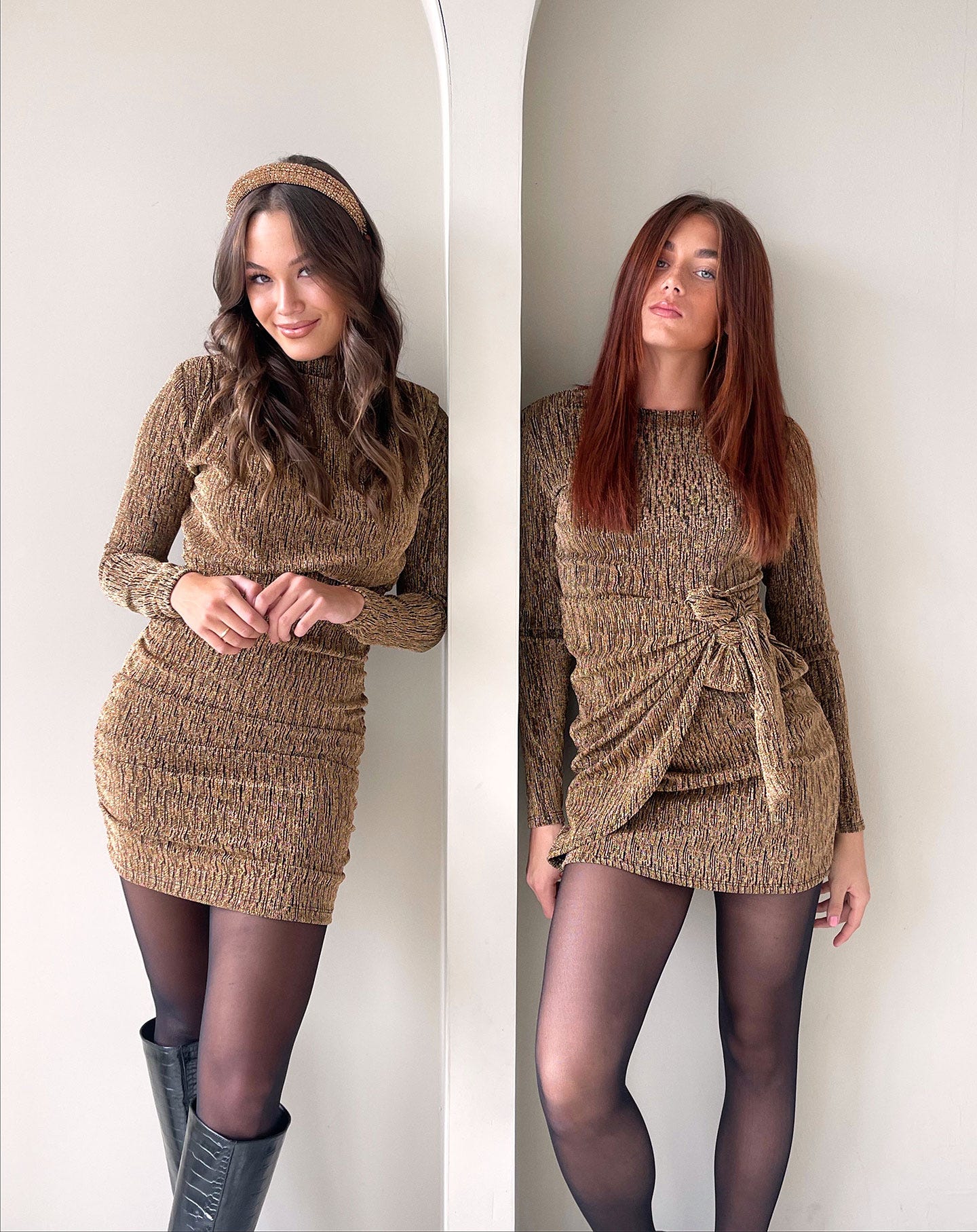 JOSH GLITTER DRESS GOUD