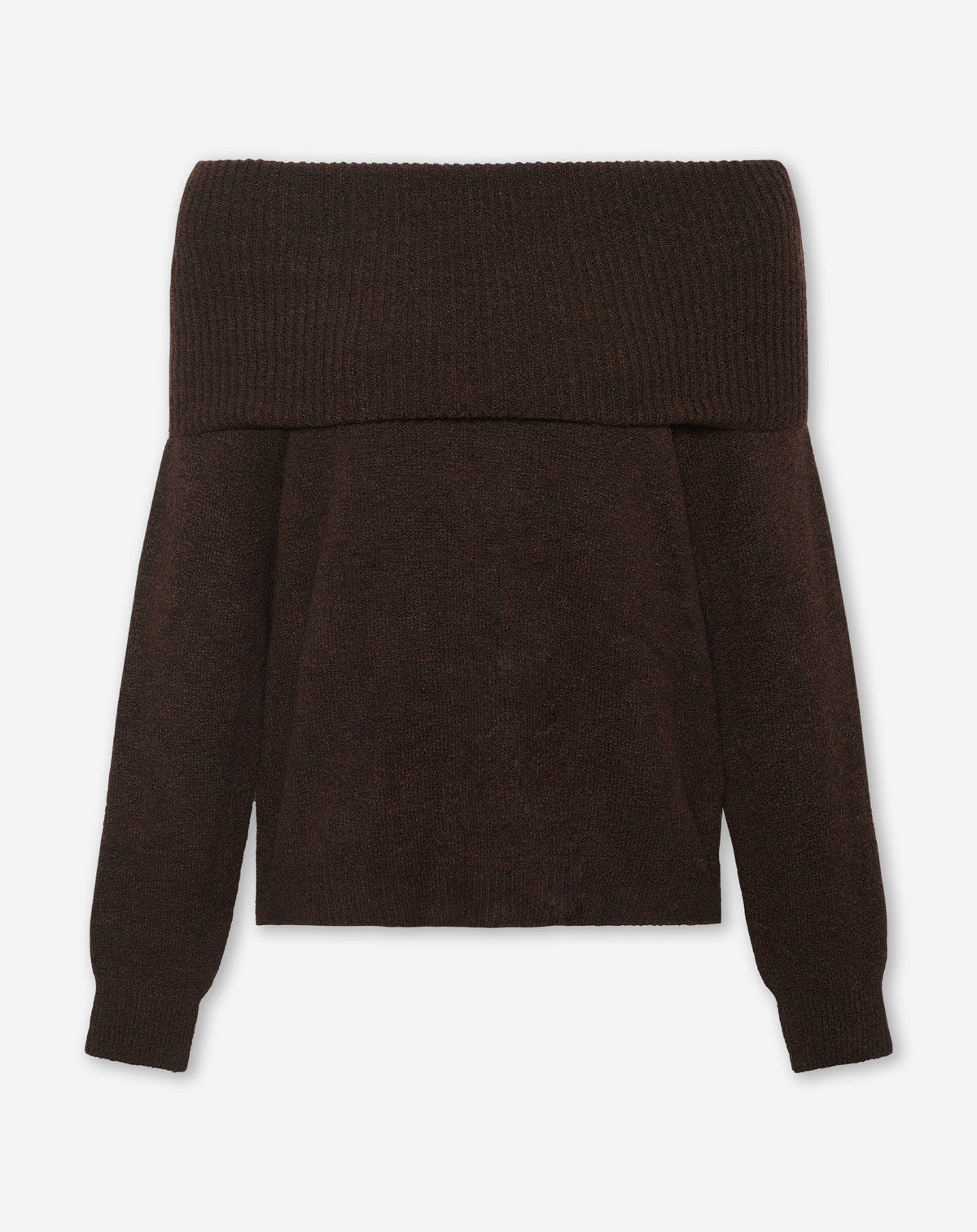 CINTA OFF SHOULDER KNIT BROWN