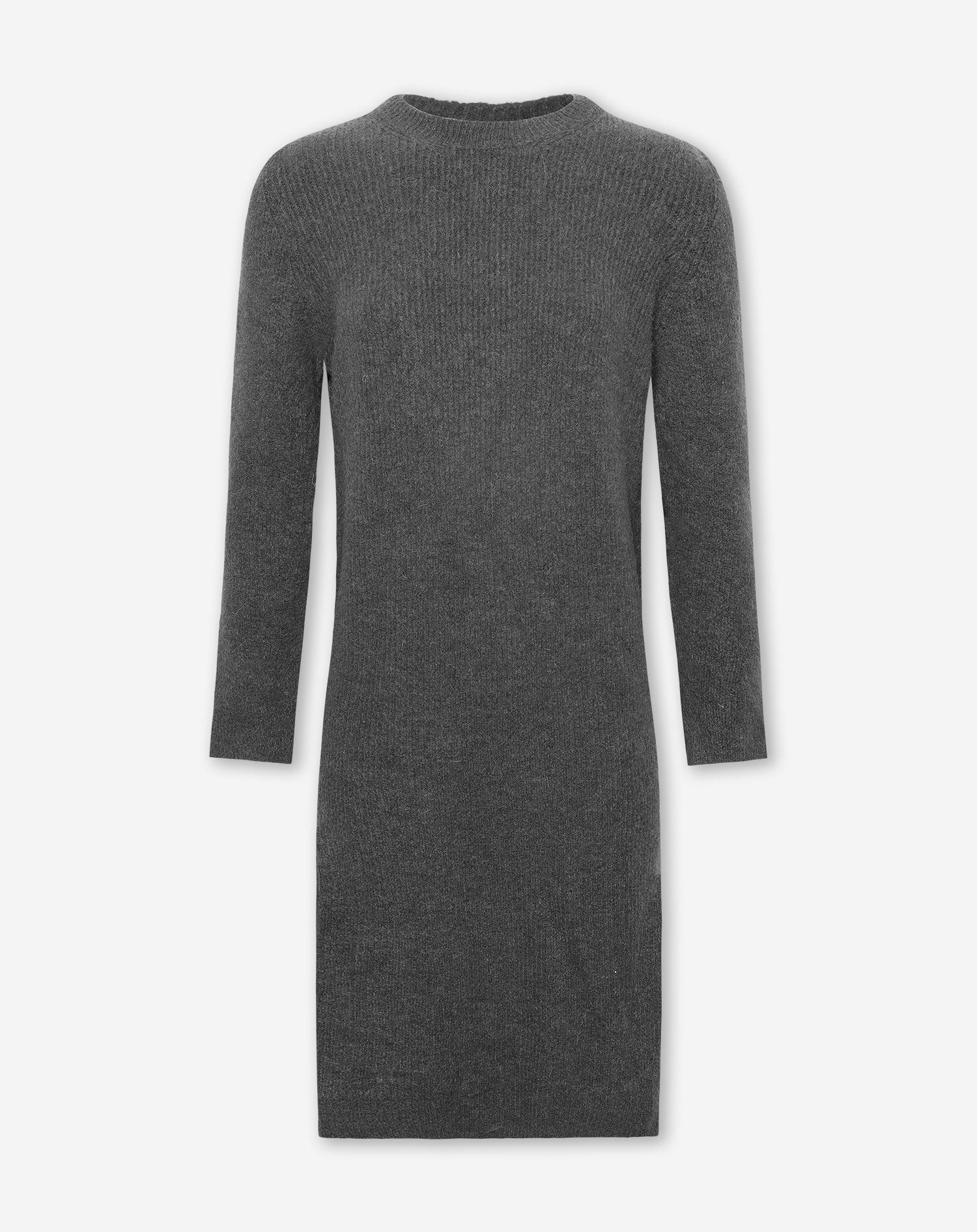 FIA KNITTED DRESS DONKERGRIJS