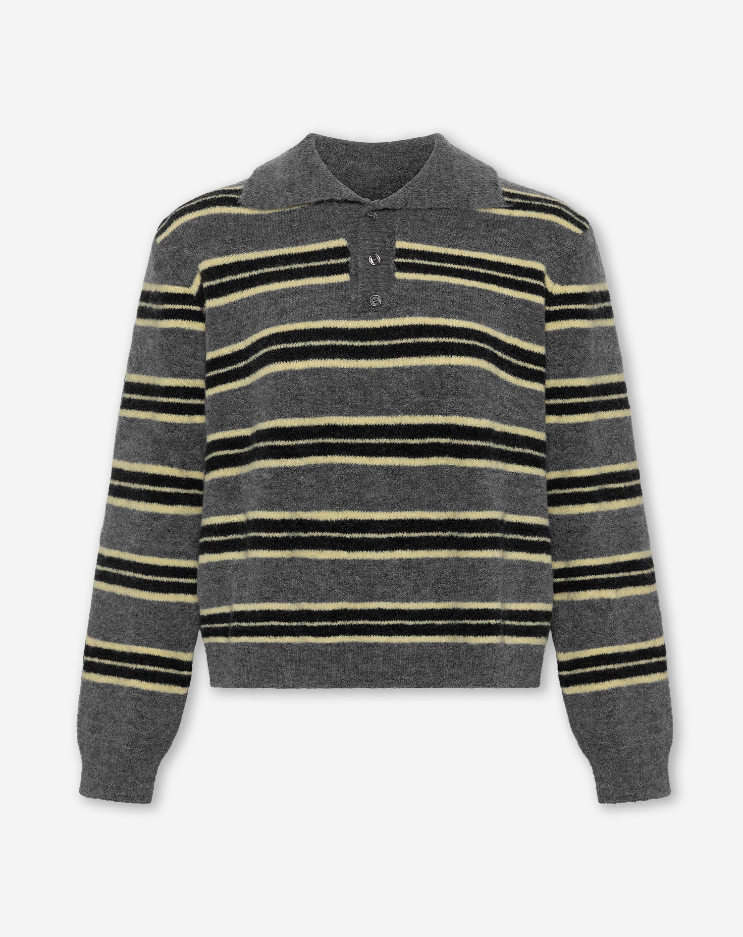 STRIPE KNITTED POLO BOTERGEEL