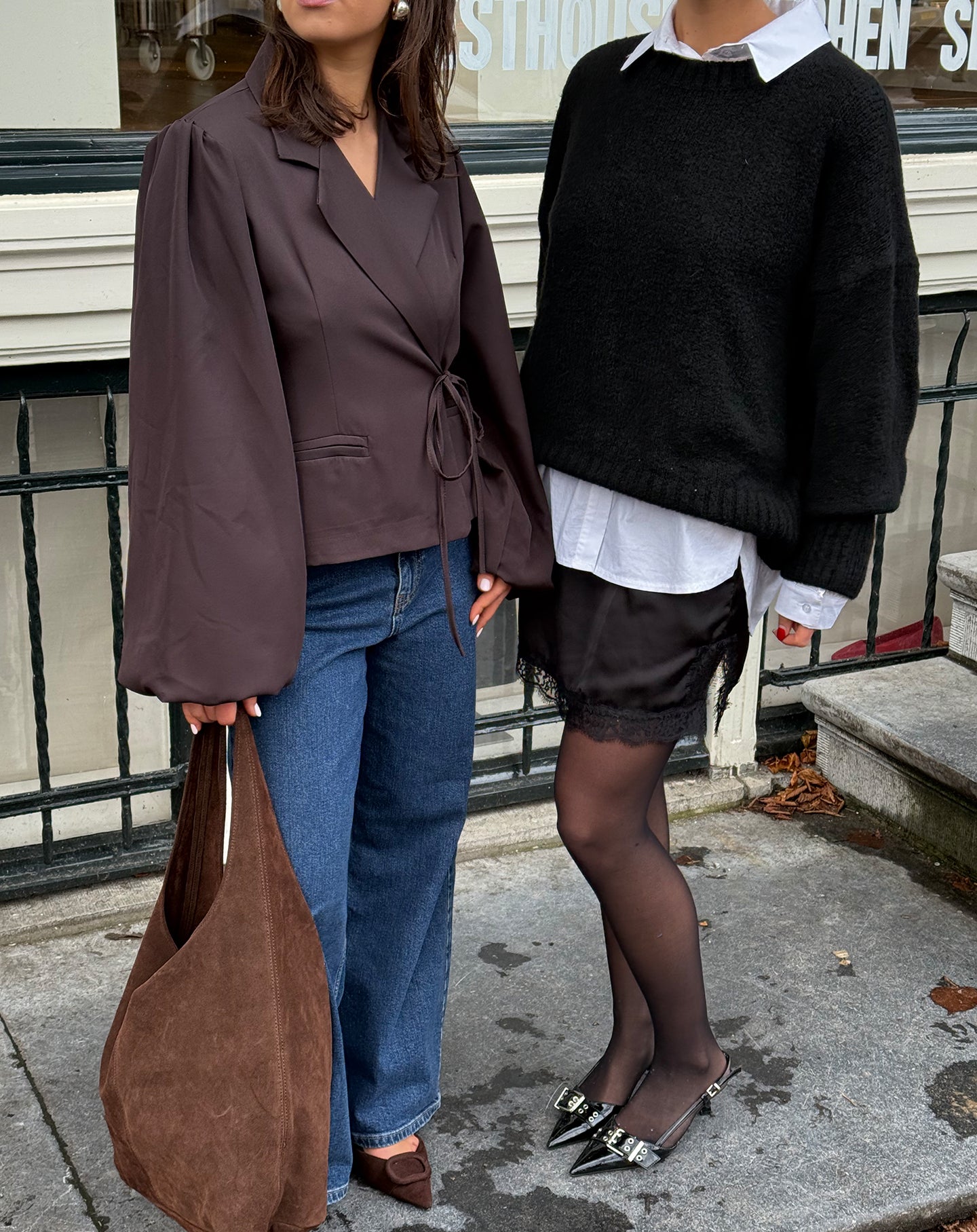 NOE WRAP BLAZER BROWN