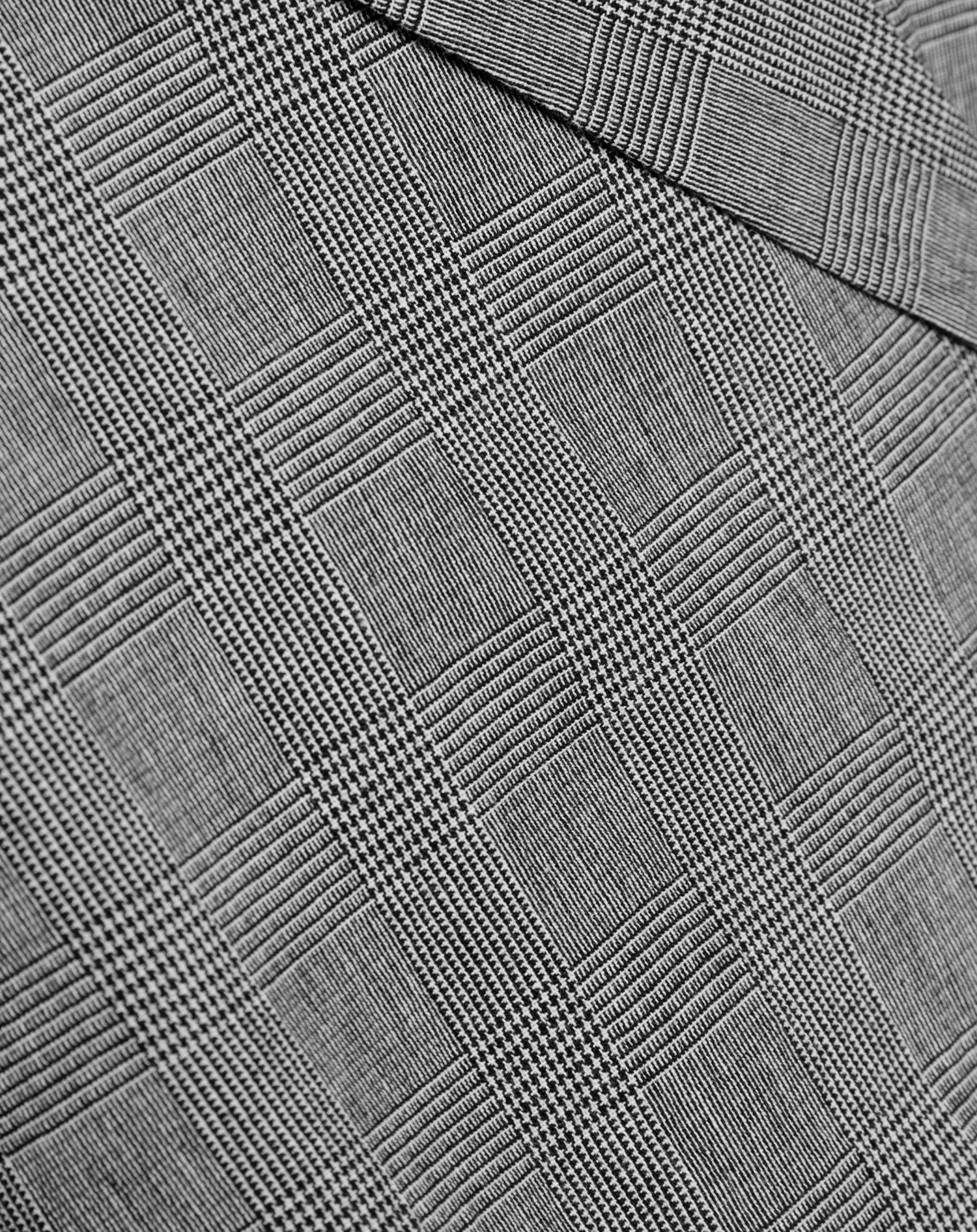 ESMAY CHECK WRAP UP BLAZER GRIJS