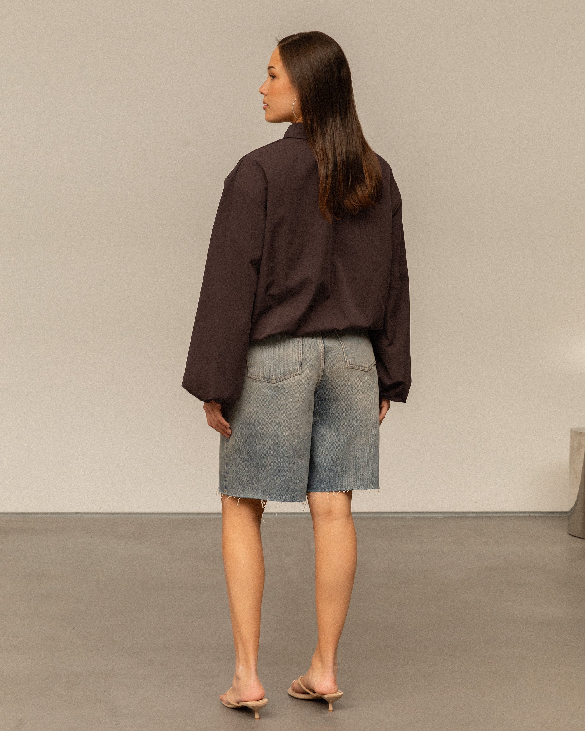 BEA TRACK JACKET DONKERBRUIN