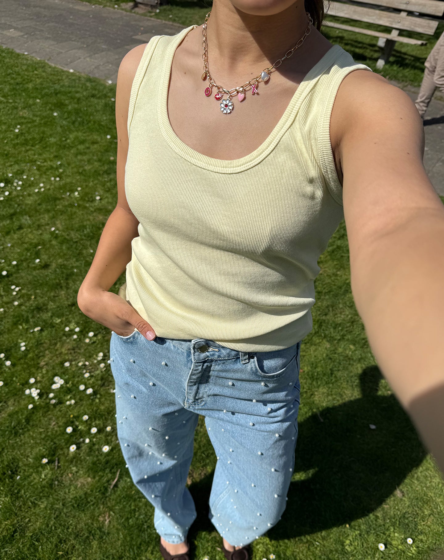 RIBBED SINGLET BOTERGEEL