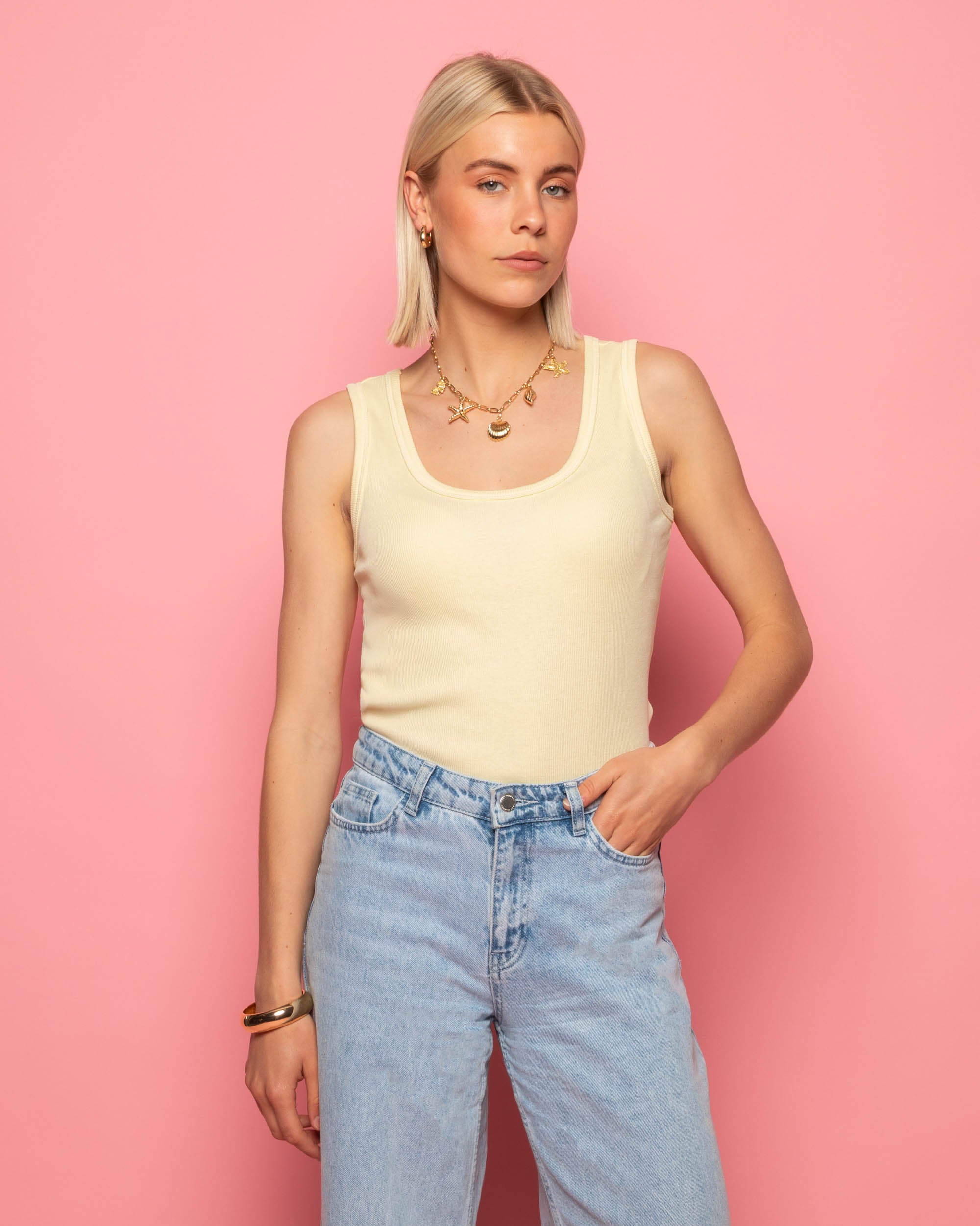 RIBBED SINGLET BOTERGEEL