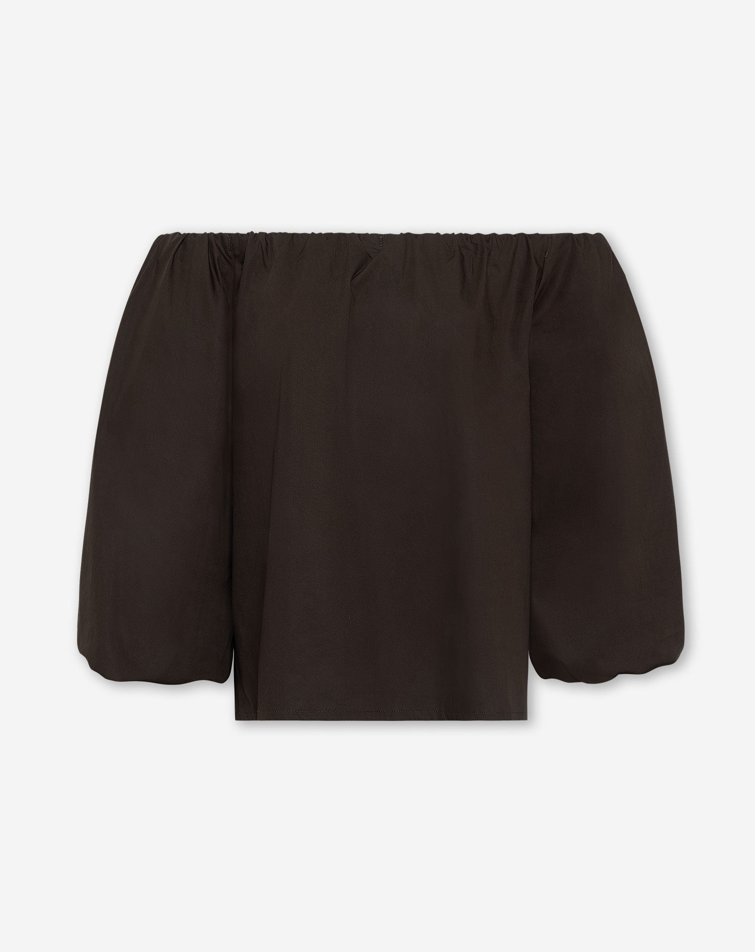 OFF SHOULDER PUFF SLEEVE TOP BRUIN