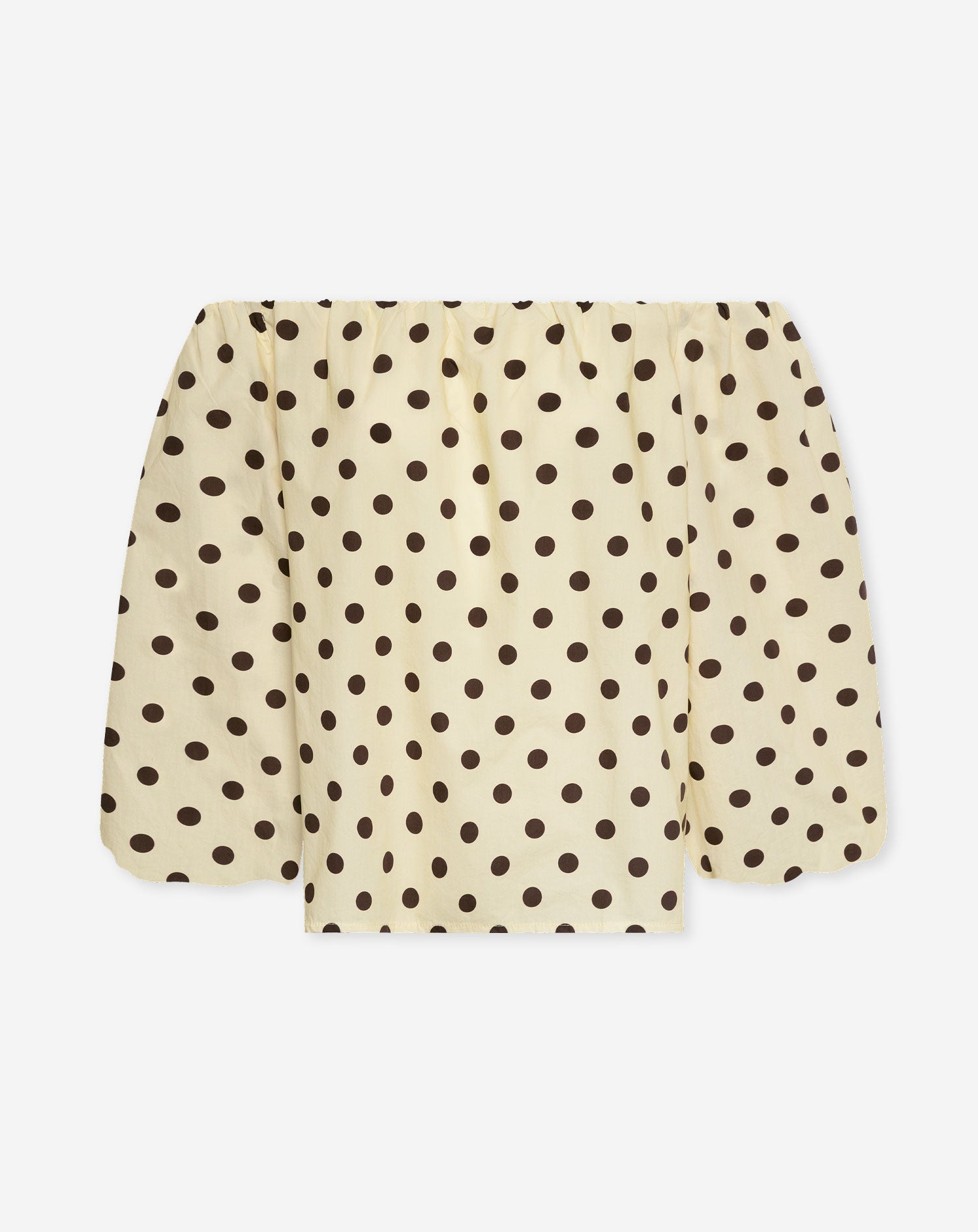 DOT OFF SHOULDER PUFF SLEEVE TOP BOTERGEEL