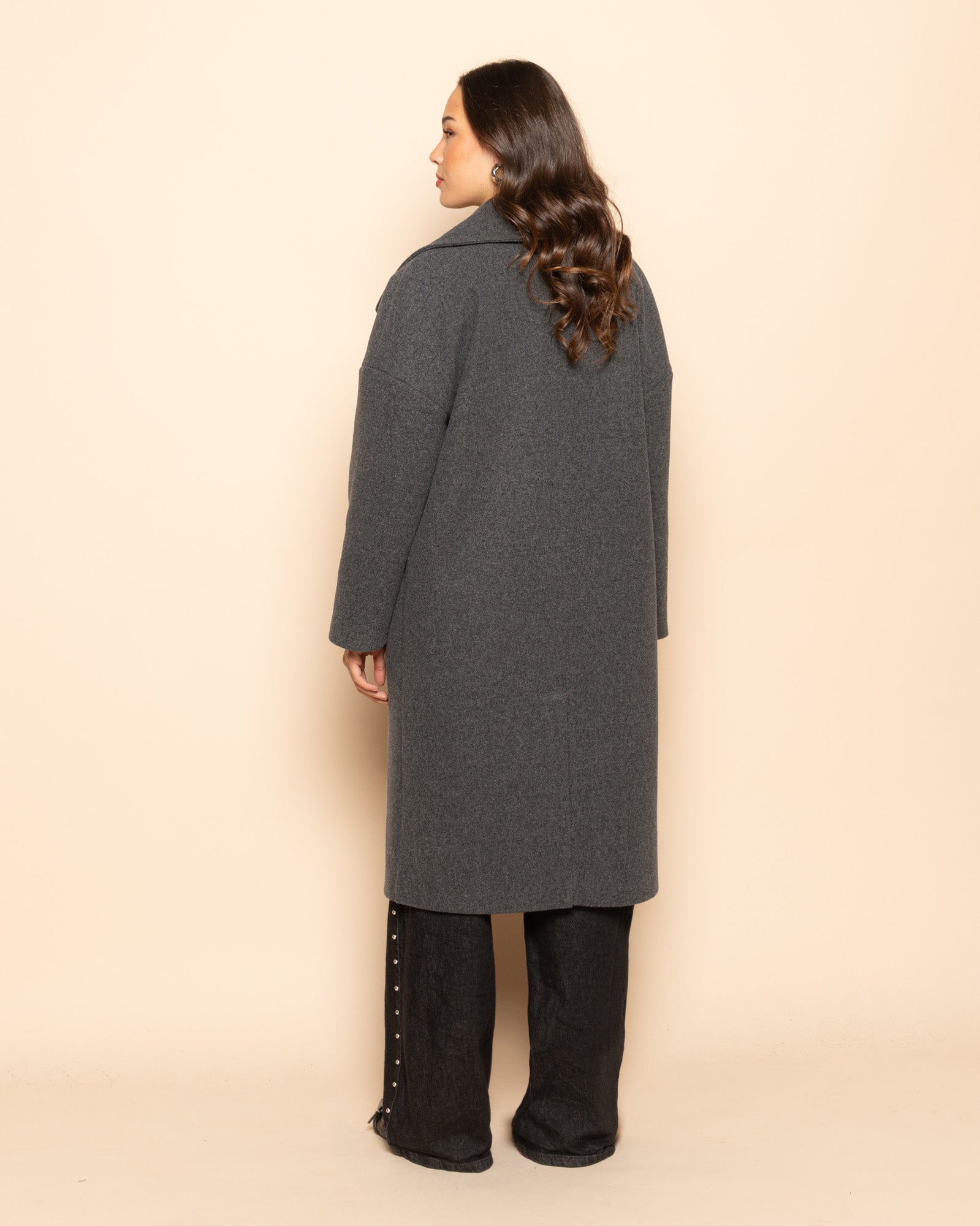 EMMA LONG COAT DARK GREY