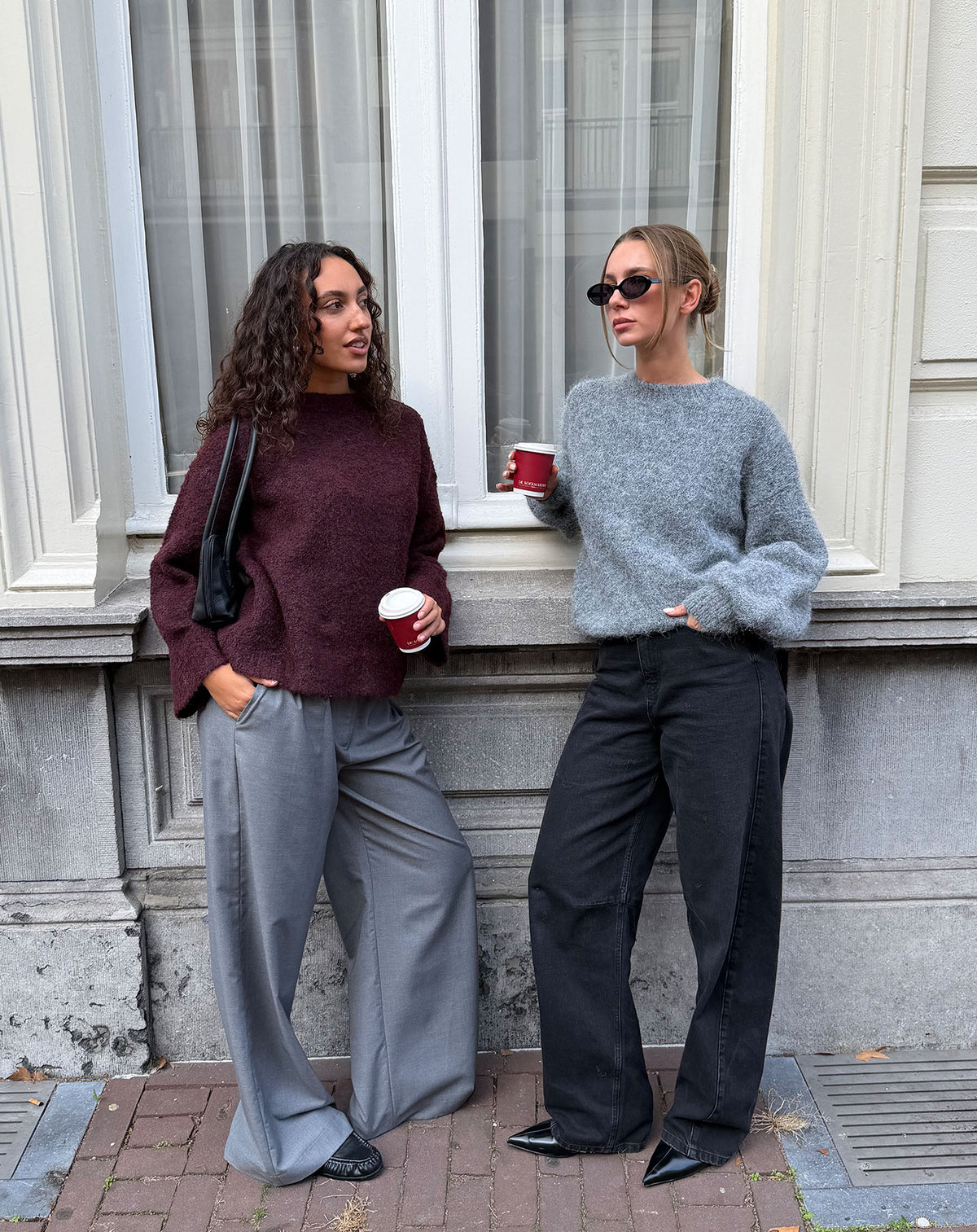 SAMIRA BOUCLE KNIT BURGUNDY