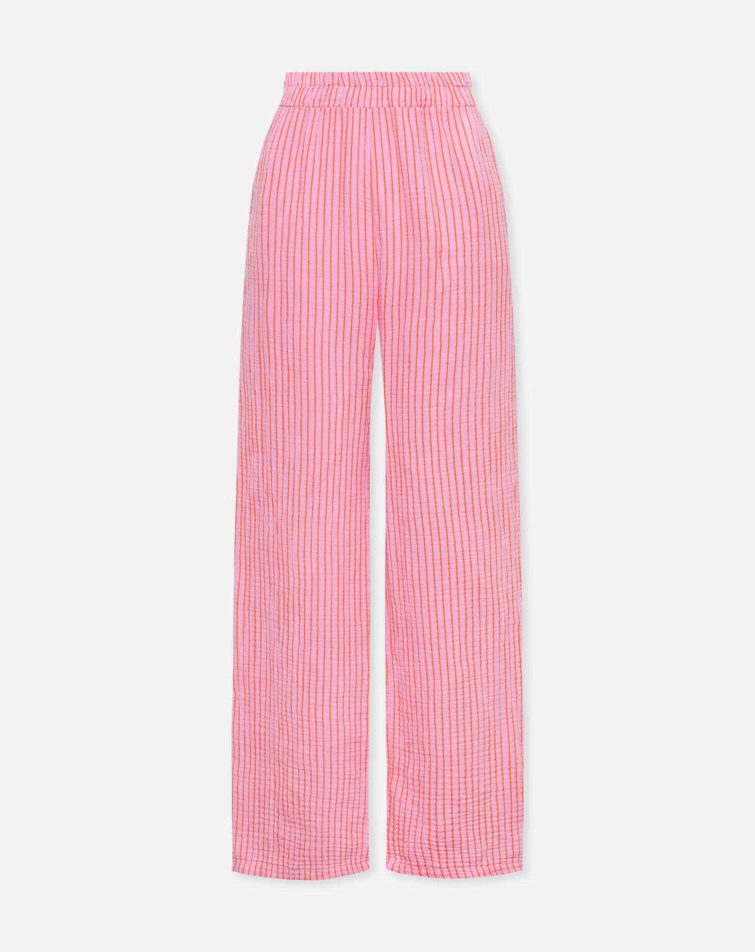 STRIPE MOUSSELINE STRAIGHT LEG PANTS TALL PINK